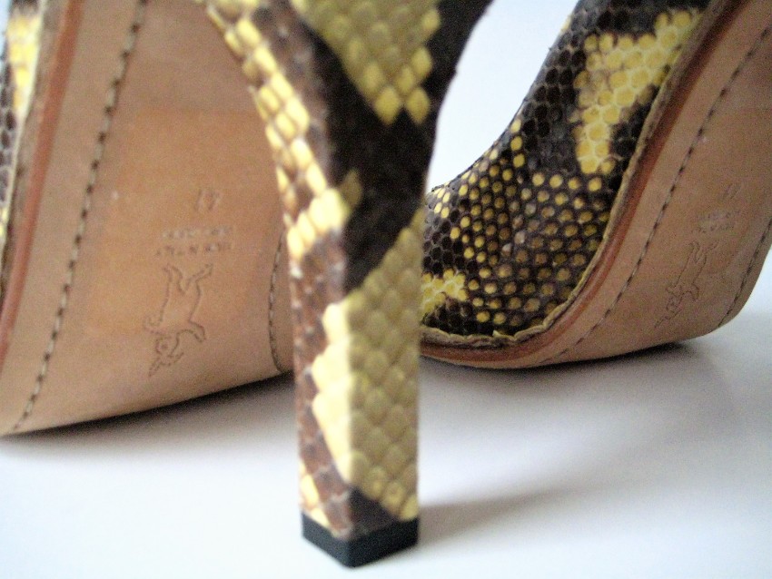 Marni runway python pump Size 41 Tan/Brown leather