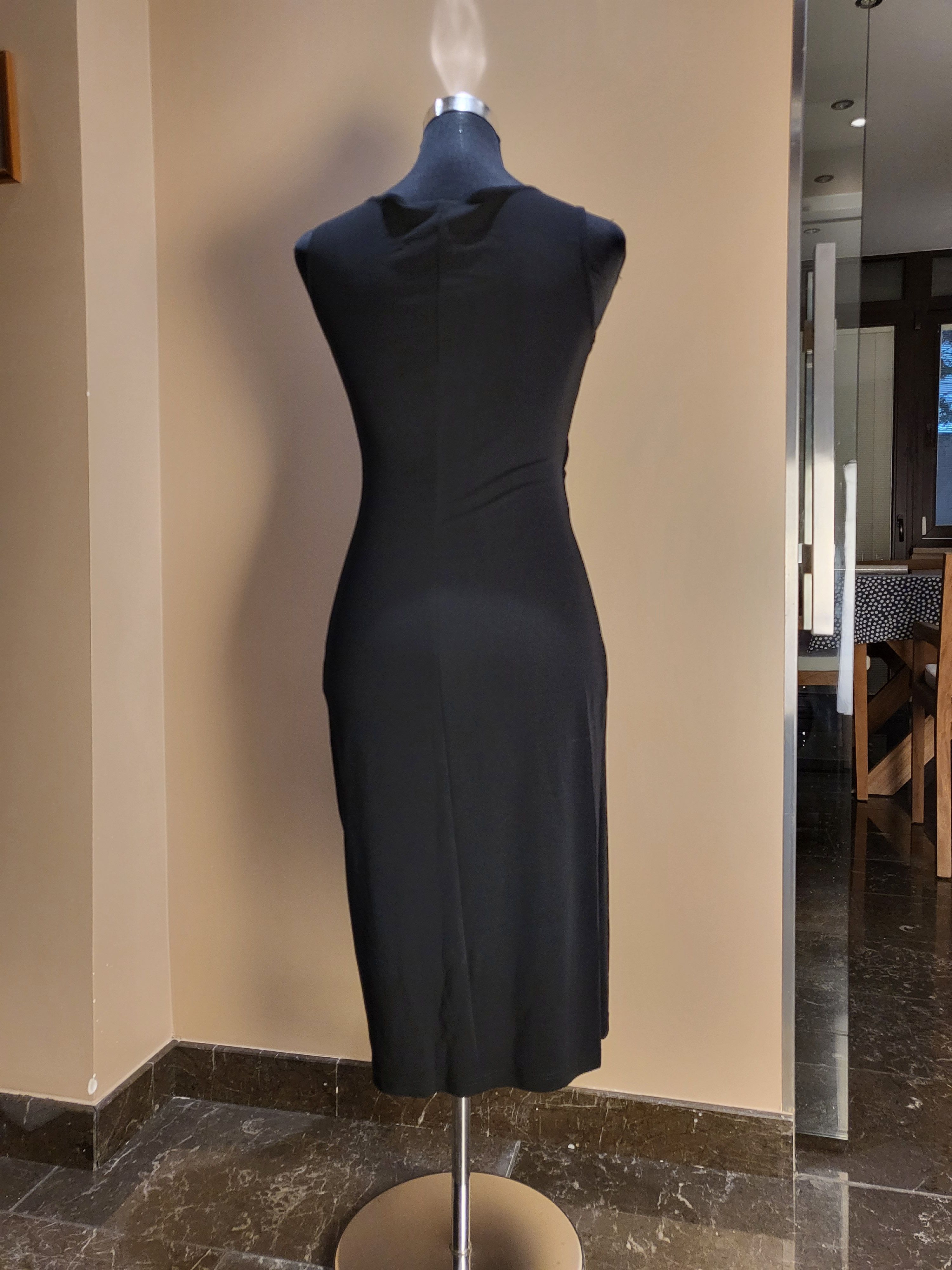 Preowned Celine Vintage Black Sleeveless Midi Dress Size XS viscose