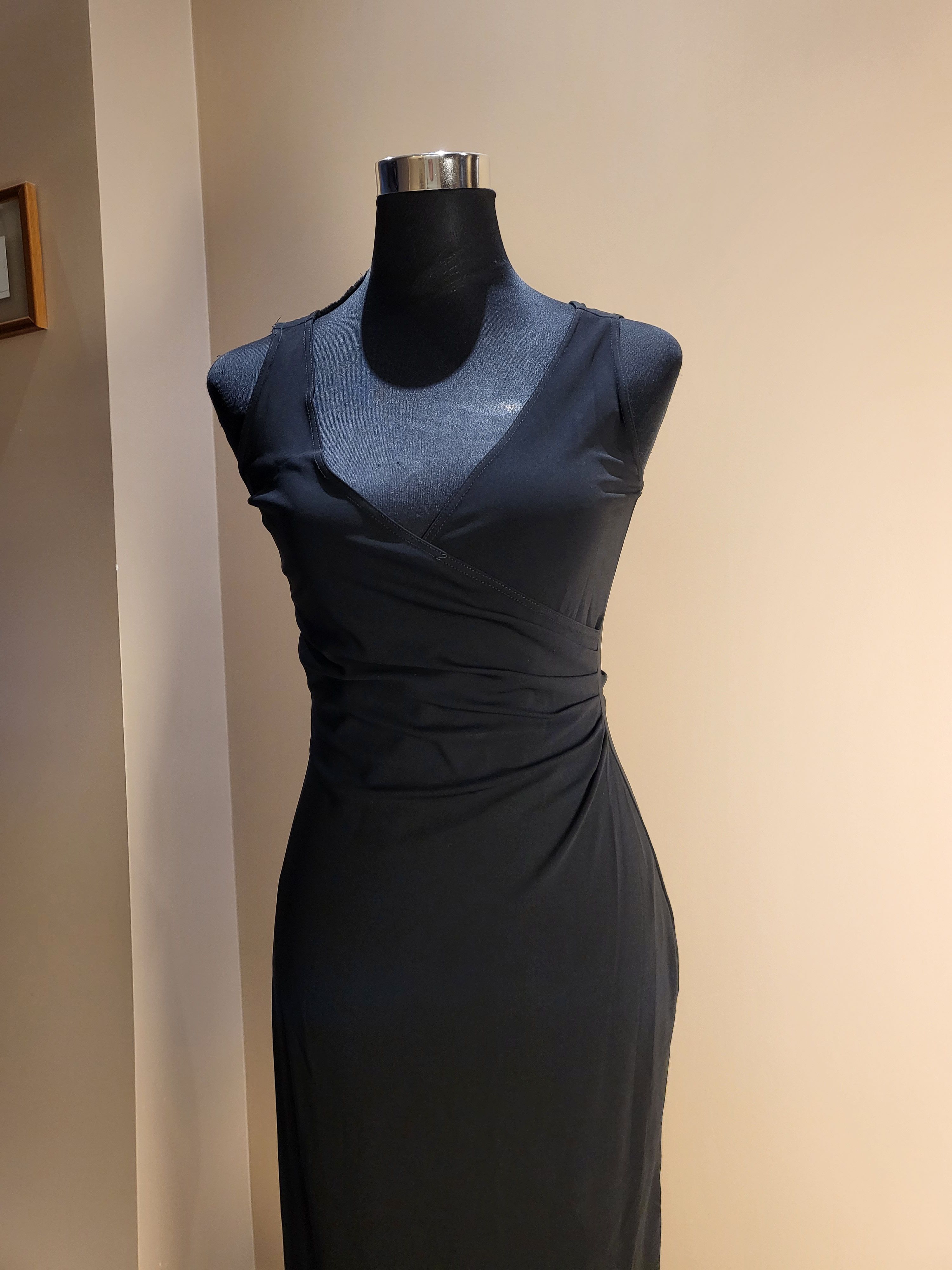 Preowned Celine Vintage Black Sleeveless Midi Dress Size XS viscose