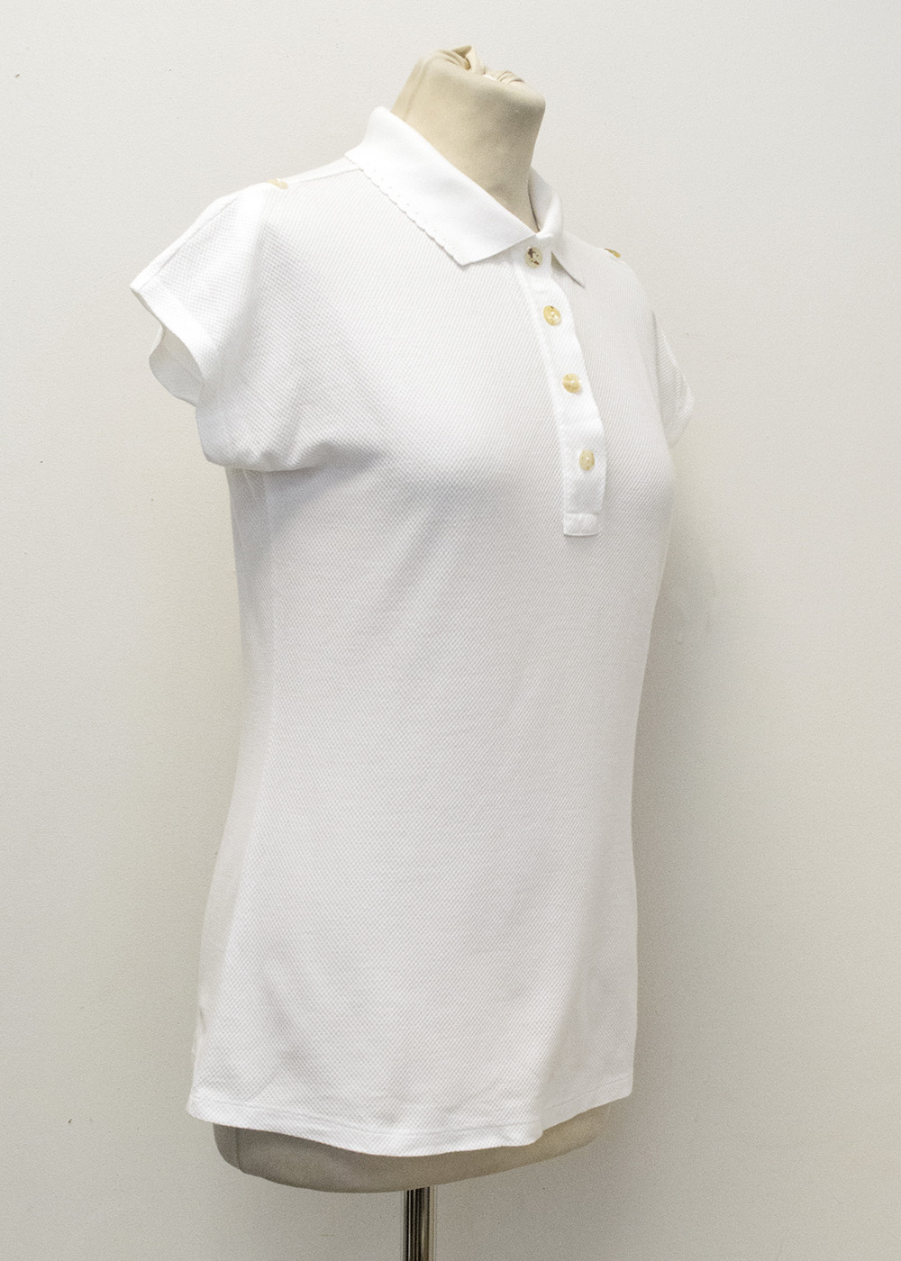 Preowned Boss Hugo Boss White Polo Shirt Size XS cotton