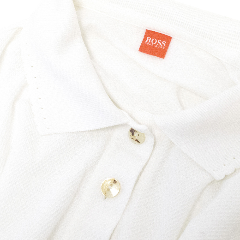 Preowned Boss Hugo Boss White Polo Shirt Size XS cotton