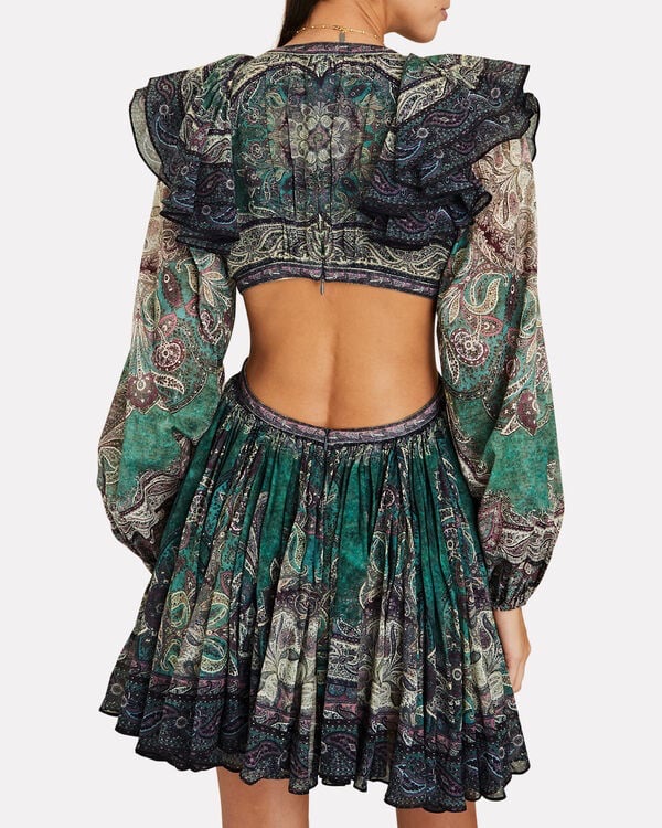 Preowned Zimmermann Green Anneke Paisley Size S cotton