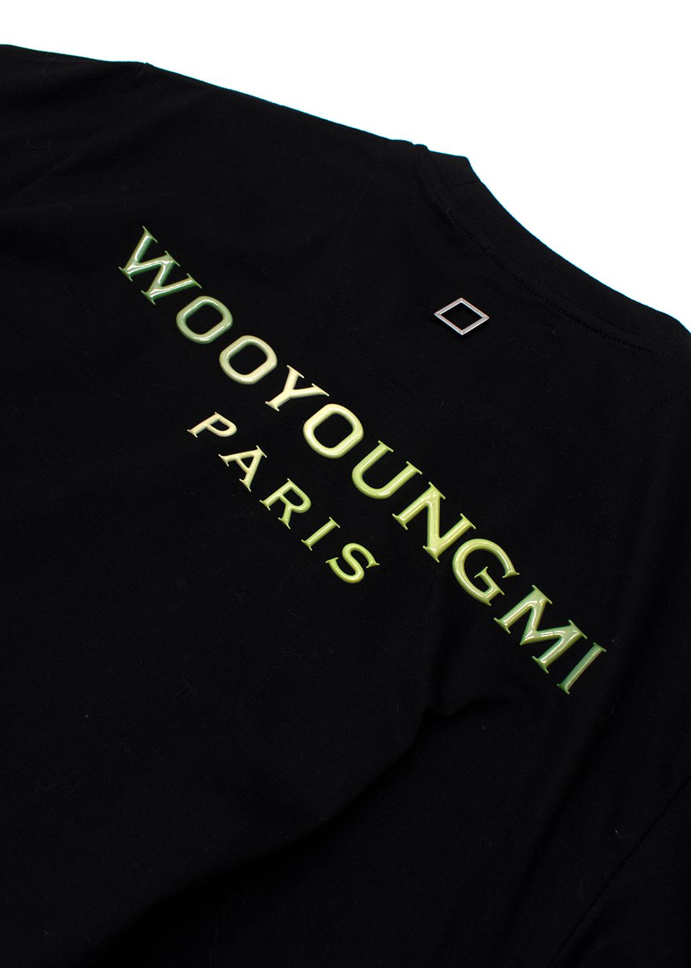 Men's Wooyoungmi Black Cotton Logo T-Shirt Size XS