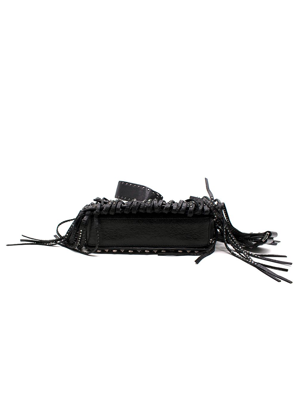 Valentino Black Rockstud Embellished Messenger Bag