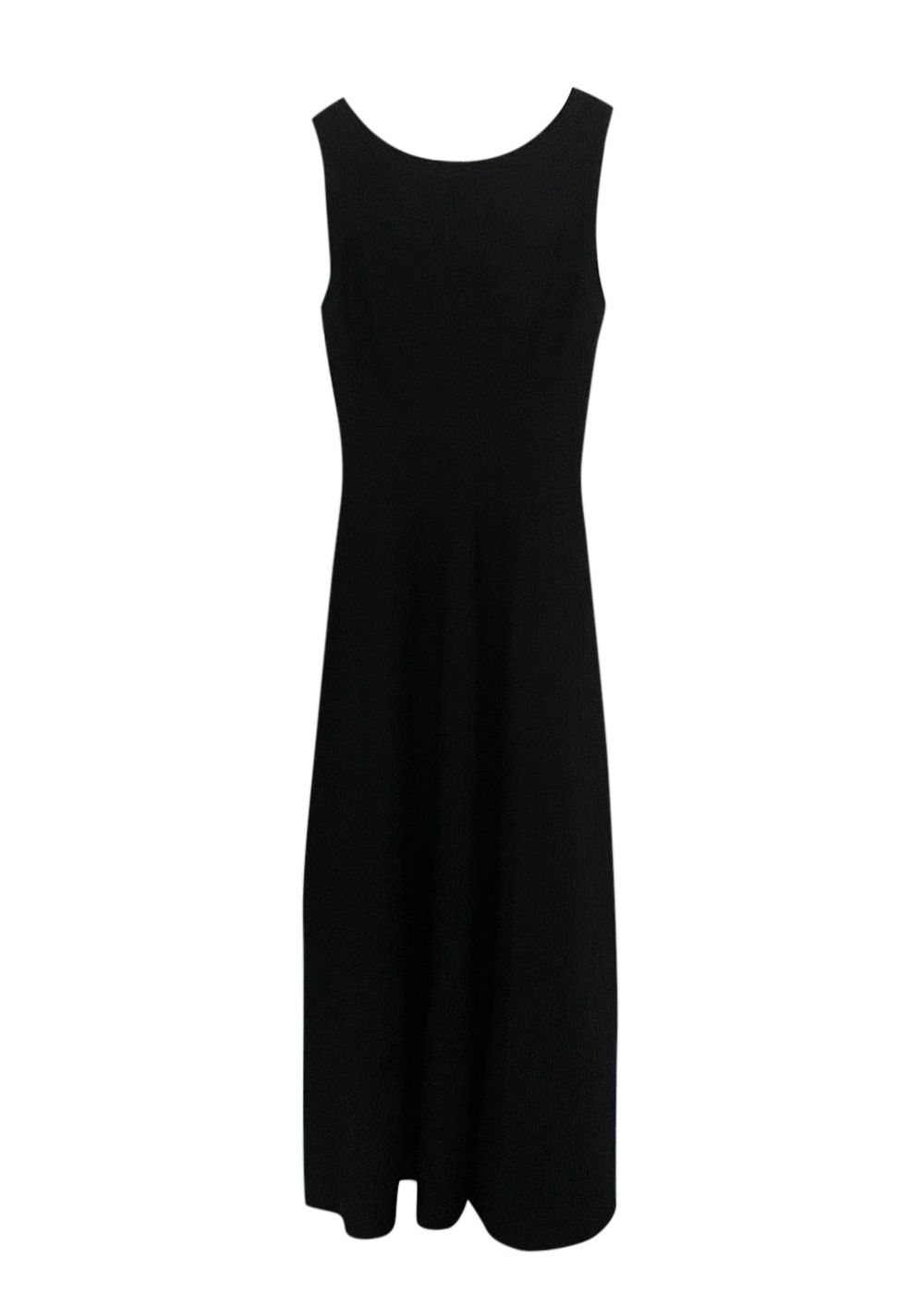 Alaia Black Textured Maxi Dress Size M viscose