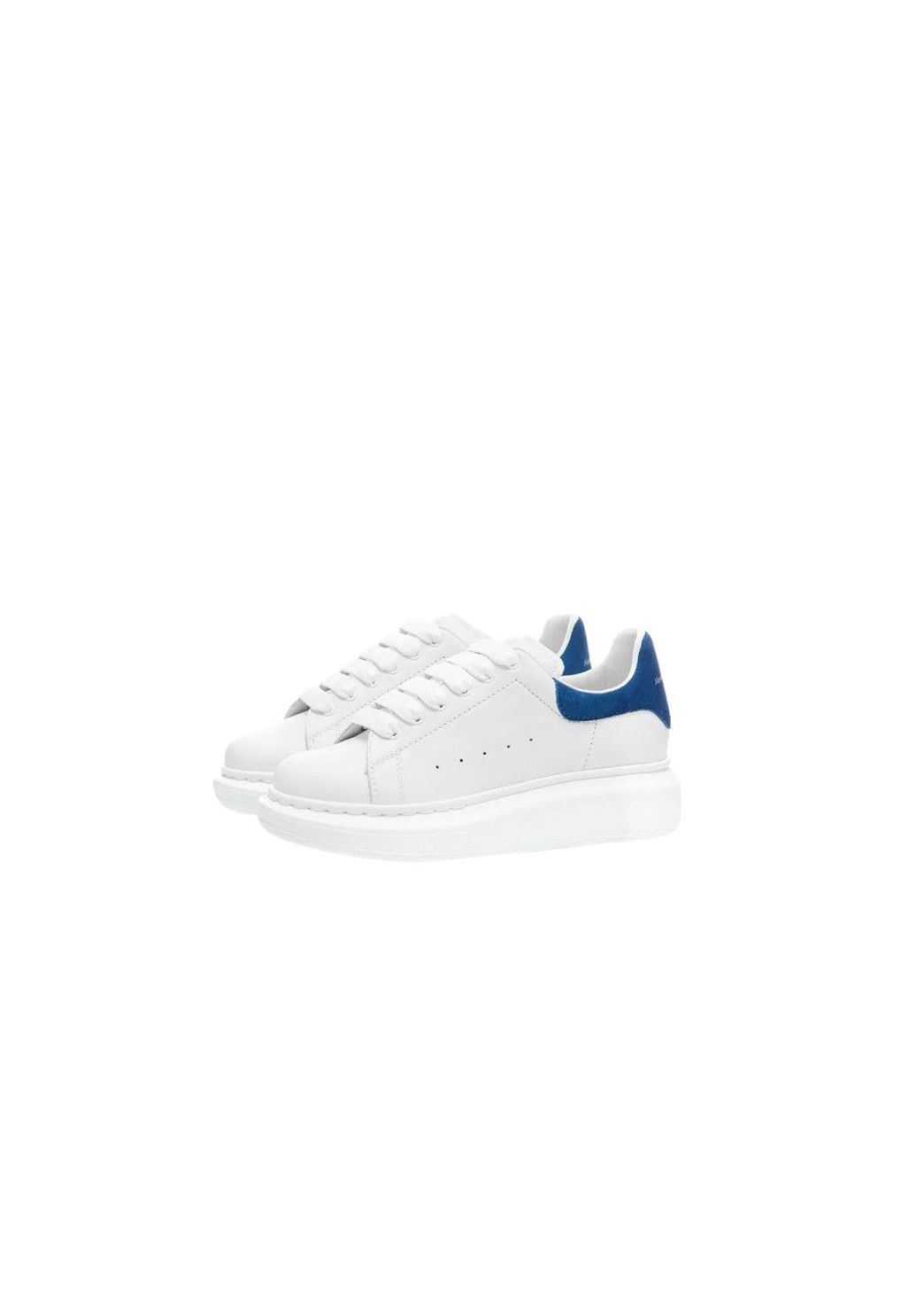 Boys Alexander McQueen Kids 33 White/Paris Blue Molly Sneakers Size 6 Years + White  Blue leather