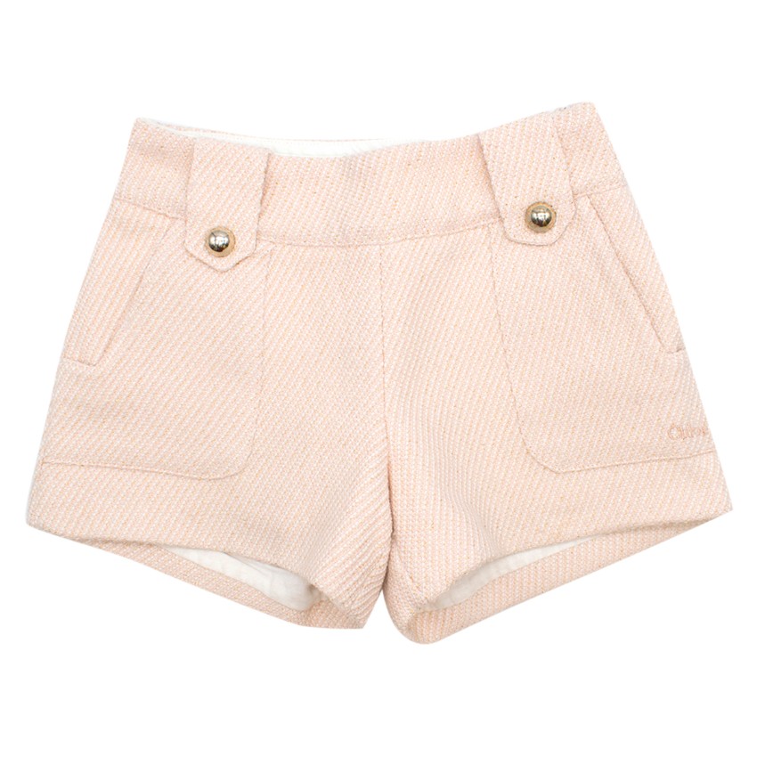 Boys Chloe Girls 6-Years Pink Metallic Shorts Size 6 Years polyester