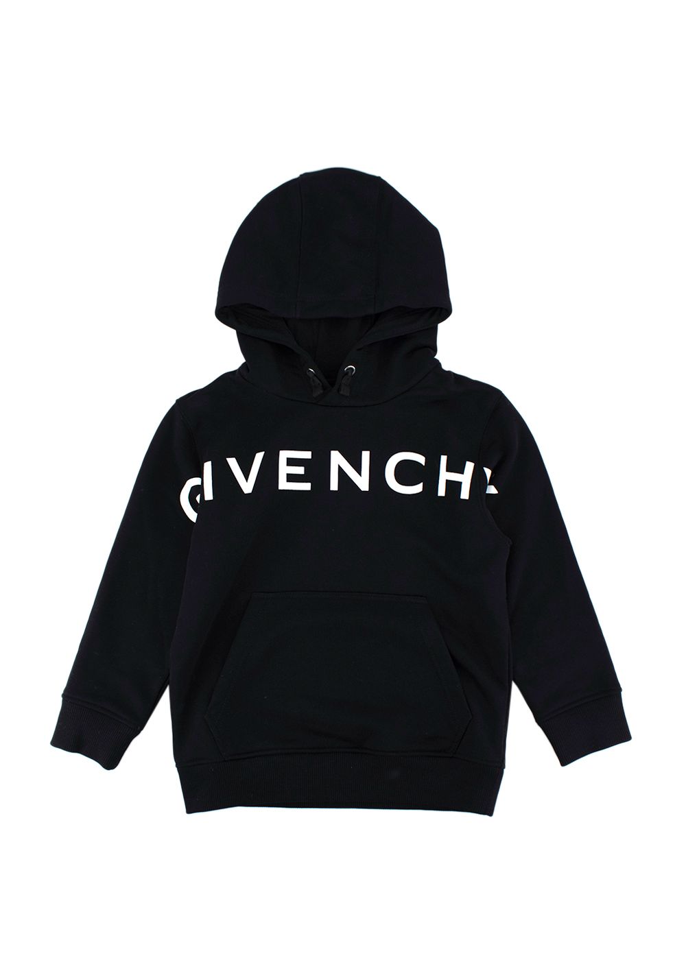 Boys Givenchy Black Logo Star Hoodie Size 6 Years cotton/polyester