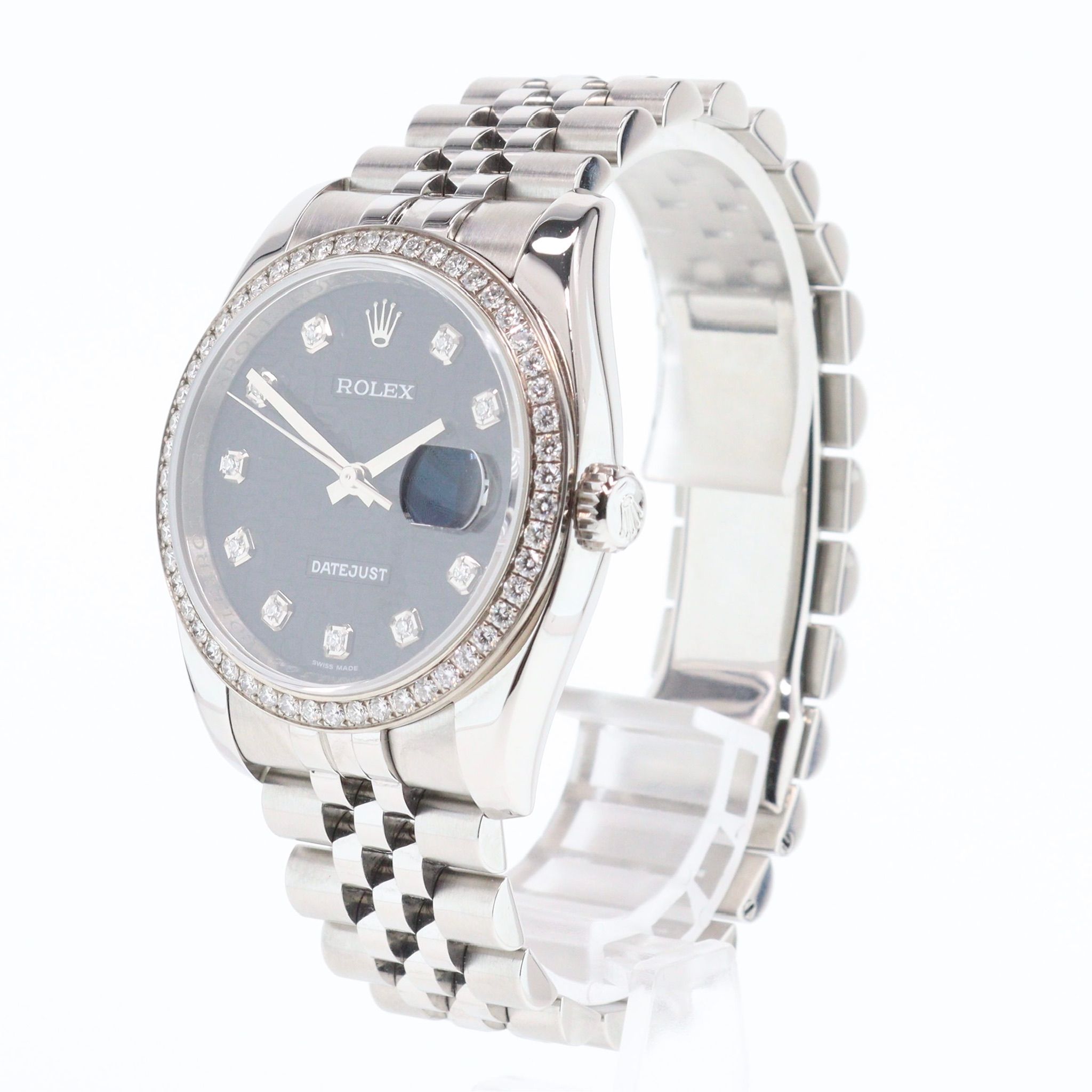 Preowned Rolex Stainless Steel Diamond Datejust Watch