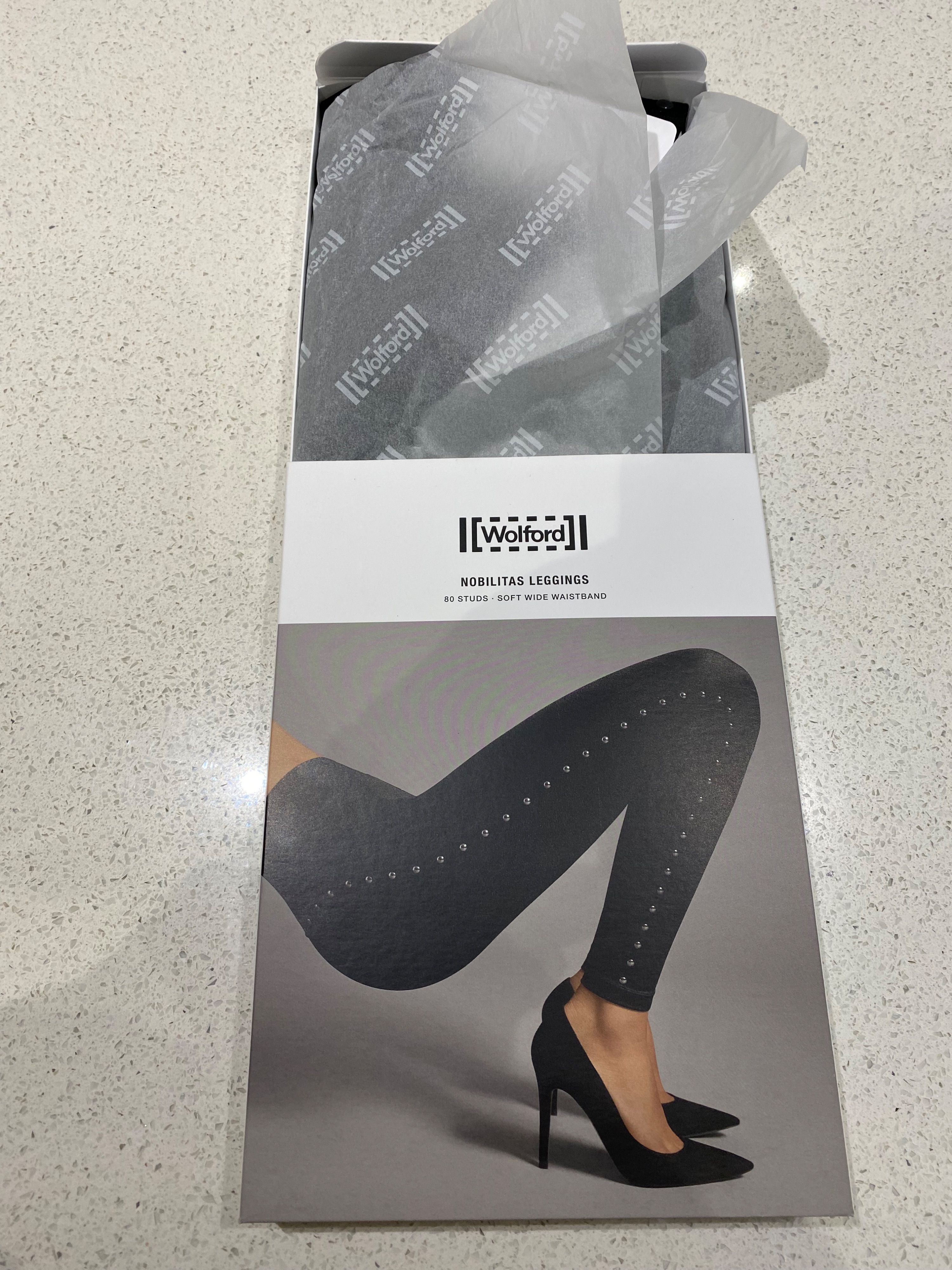 Wolford Black Nobilitas Leggings Size S main material/polyamide/elastane