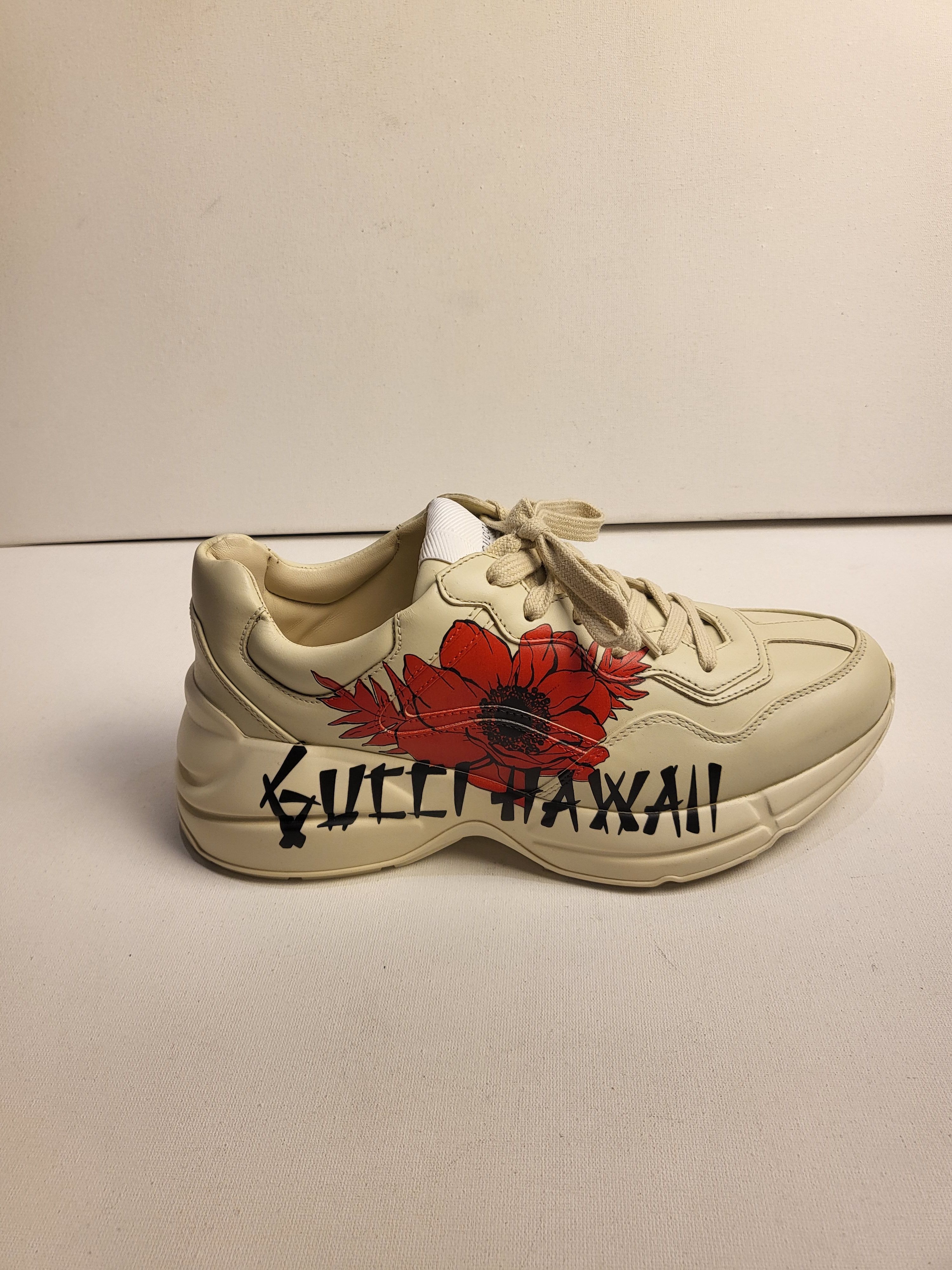 Gucci Limited Edition Rhyton Hawaii-print Trainers Size 37