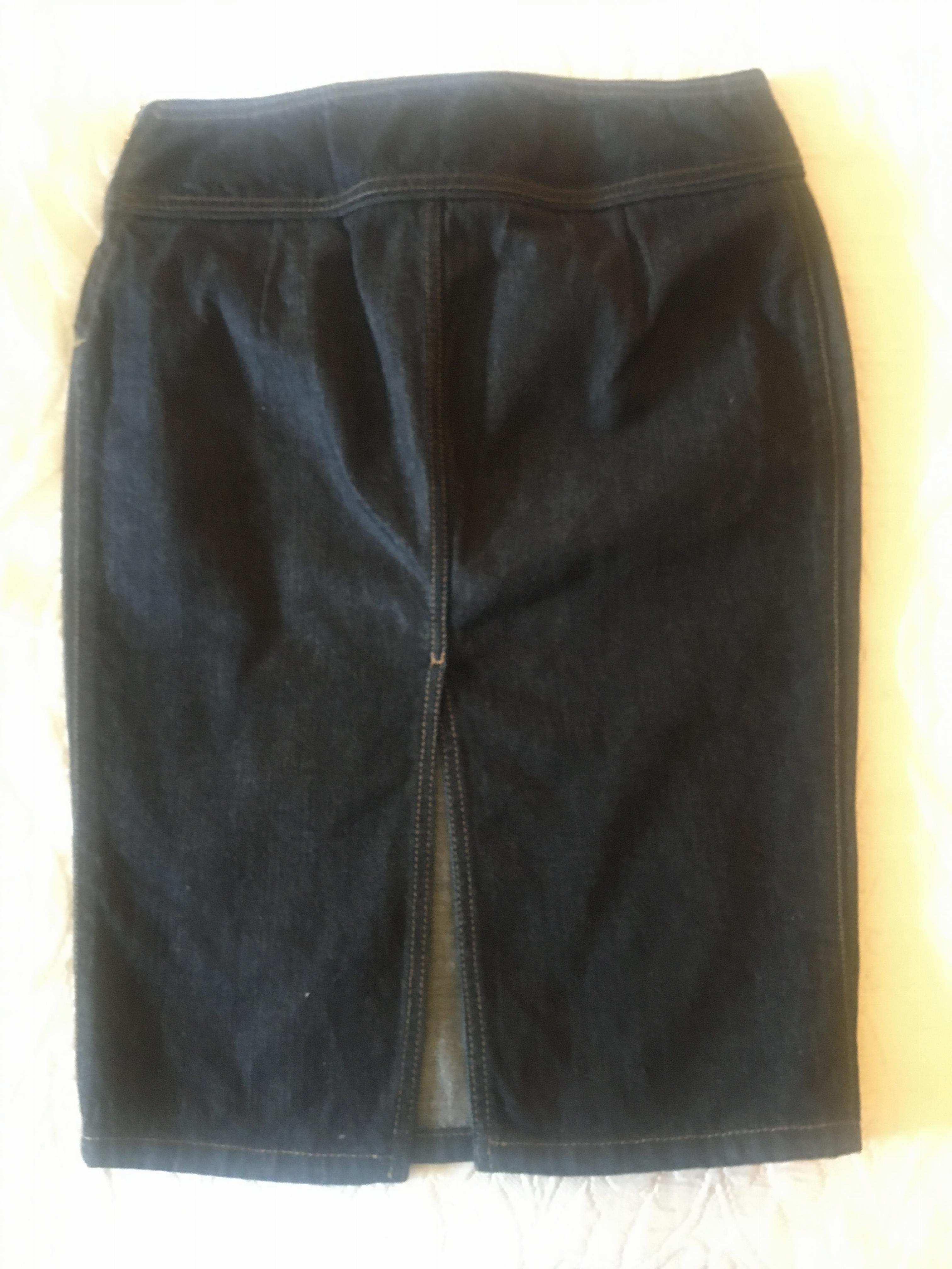 Preowned Gucci Blue Denim Pencil Skirt Size XS