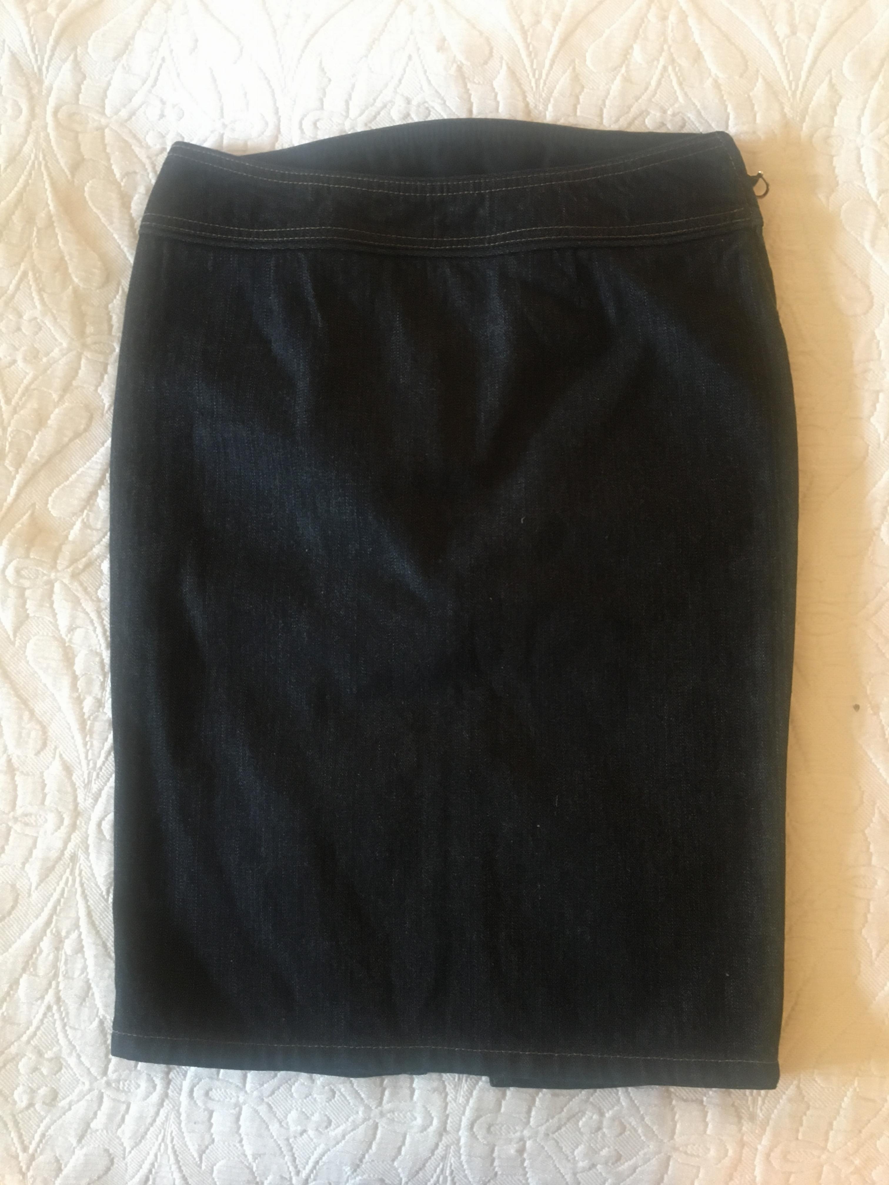 Preowned Gucci Blue Denim Pencil Skirt Size XS