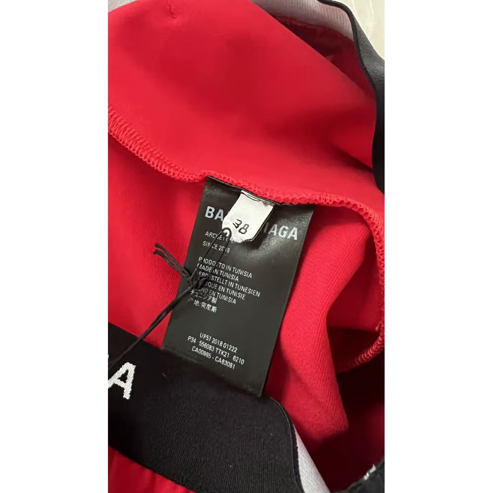 Balenciaga Red Logo Waist Leggings Size M elastane