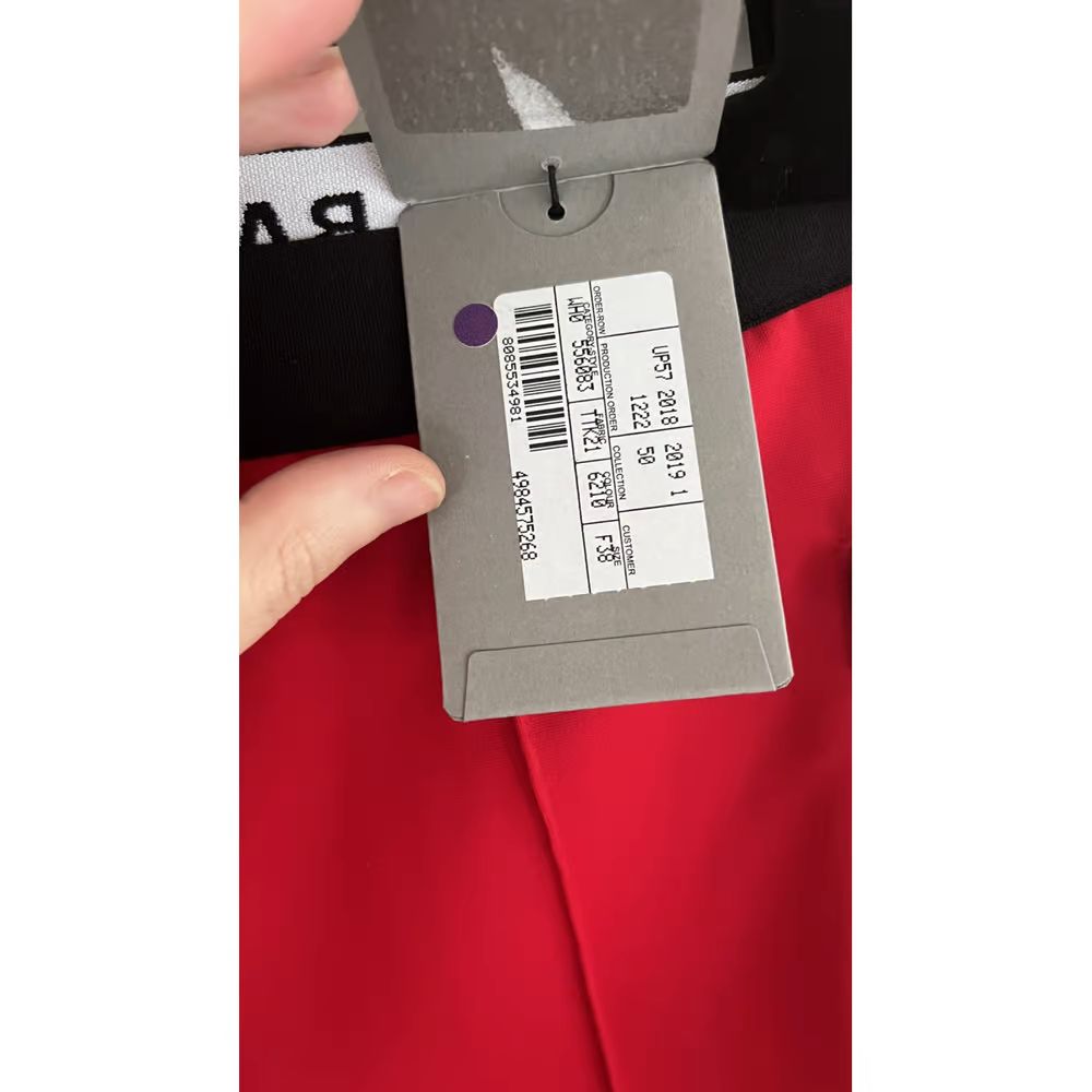 Balenciaga Red Logo Waist Leggings Size M elastane