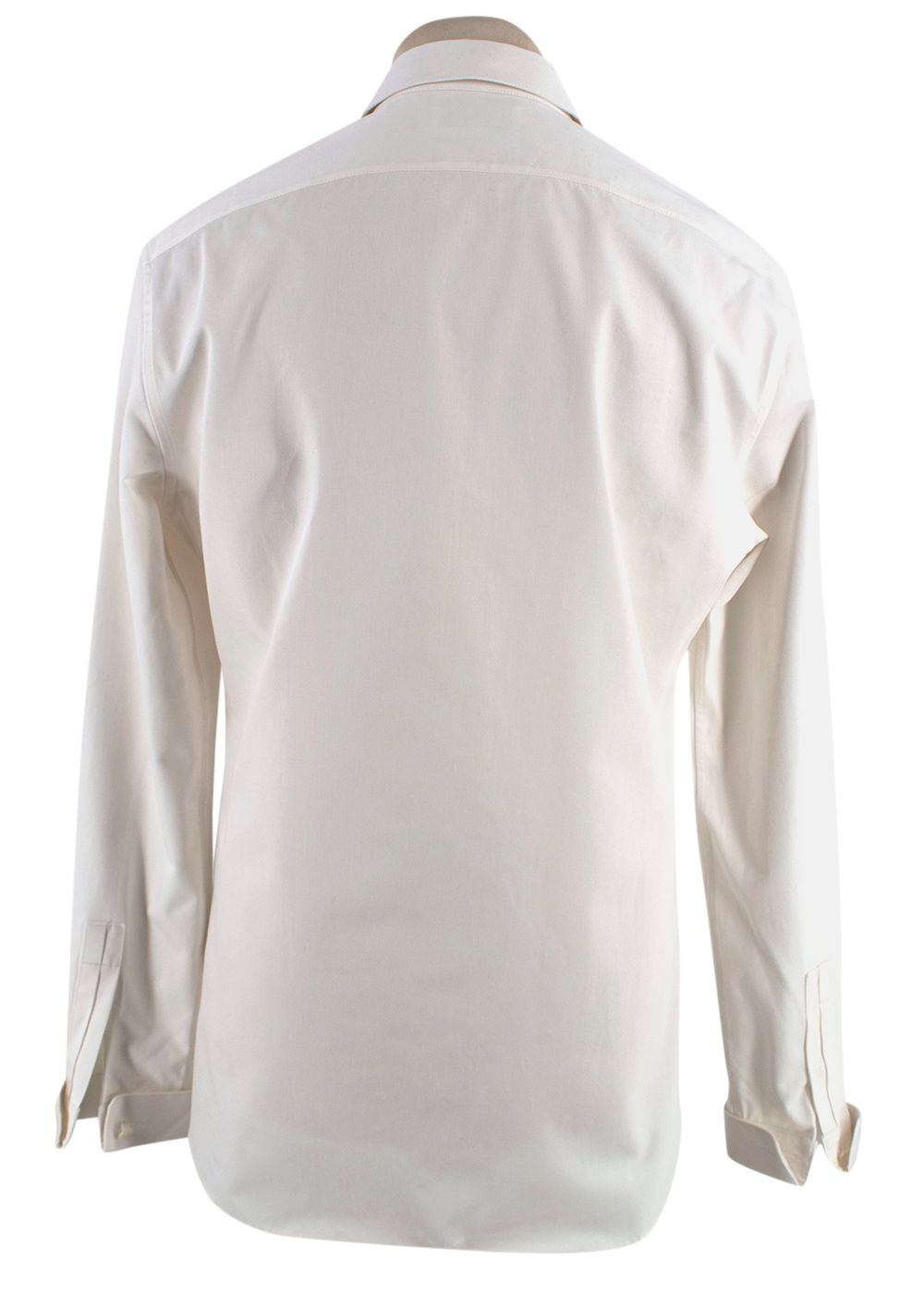 Men's Preowned Saint Laurent Ivory Classic Shirt Size 155 cotton