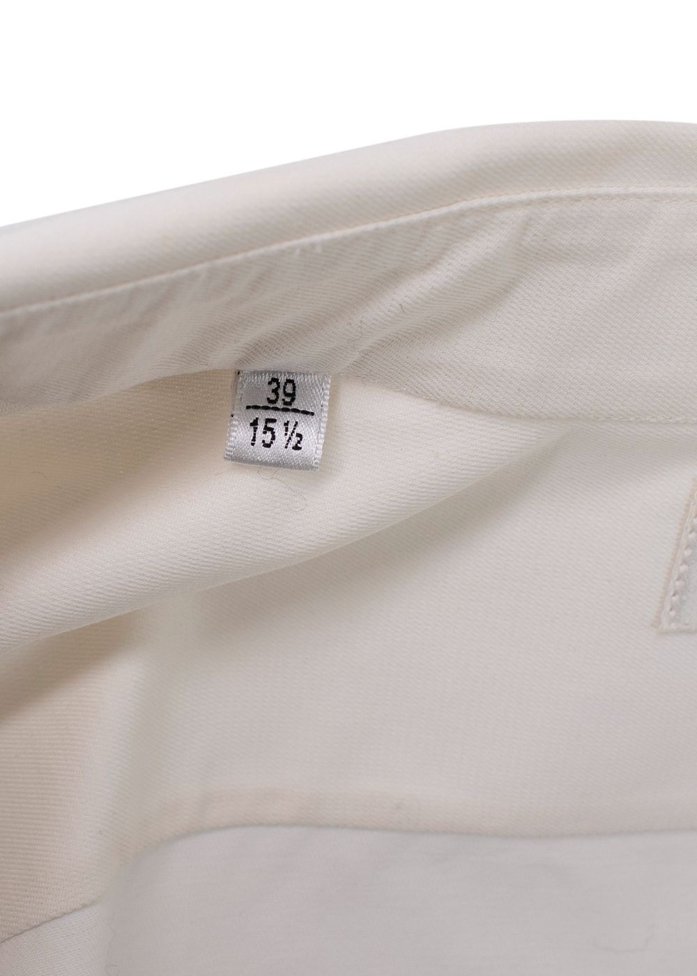 Men's Preowned Saint Laurent Ivory Classic Shirt Size 155 cotton