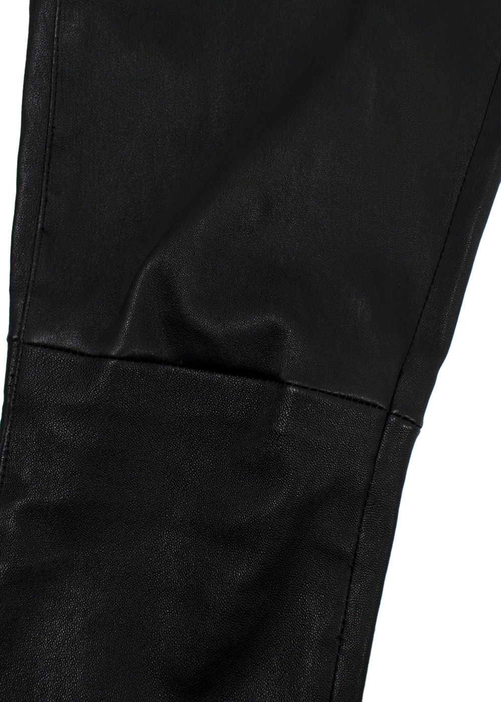 Preowned Celine Black Leather Leggings Size S