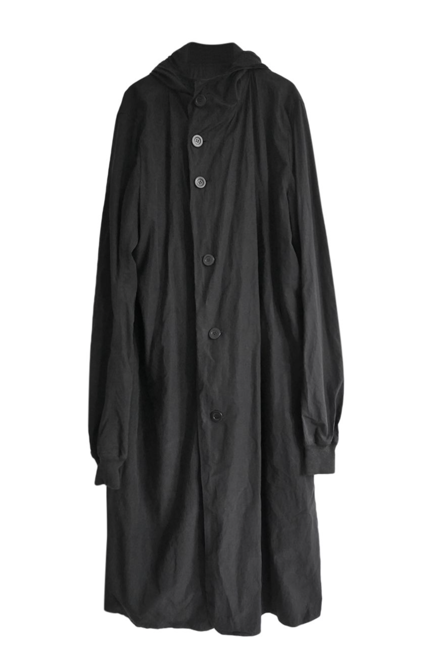 Men's Rick Owens Black Creatch Coat Size XS cupro