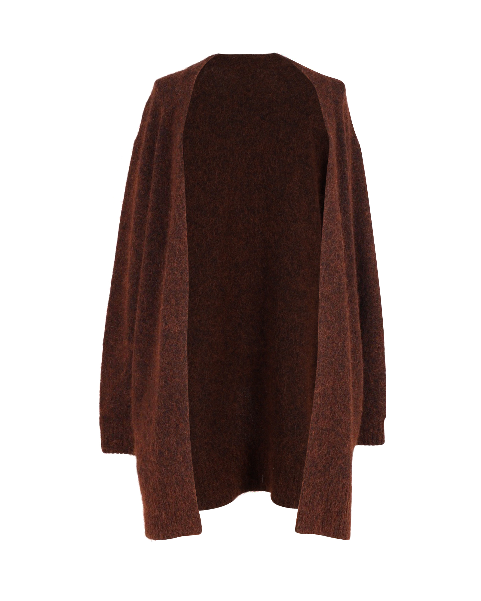 Preowned Acne Studios Open-Front Brown Wool Cardigan Size S wool/hair