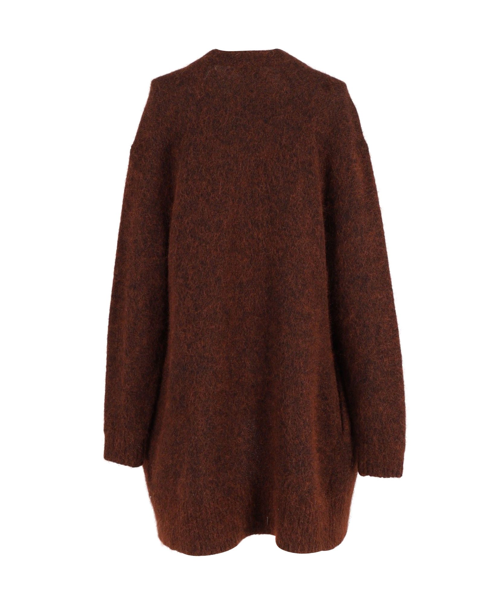 Preowned Acne Studios Open-Front Brown Wool Cardigan Size S wool/hair