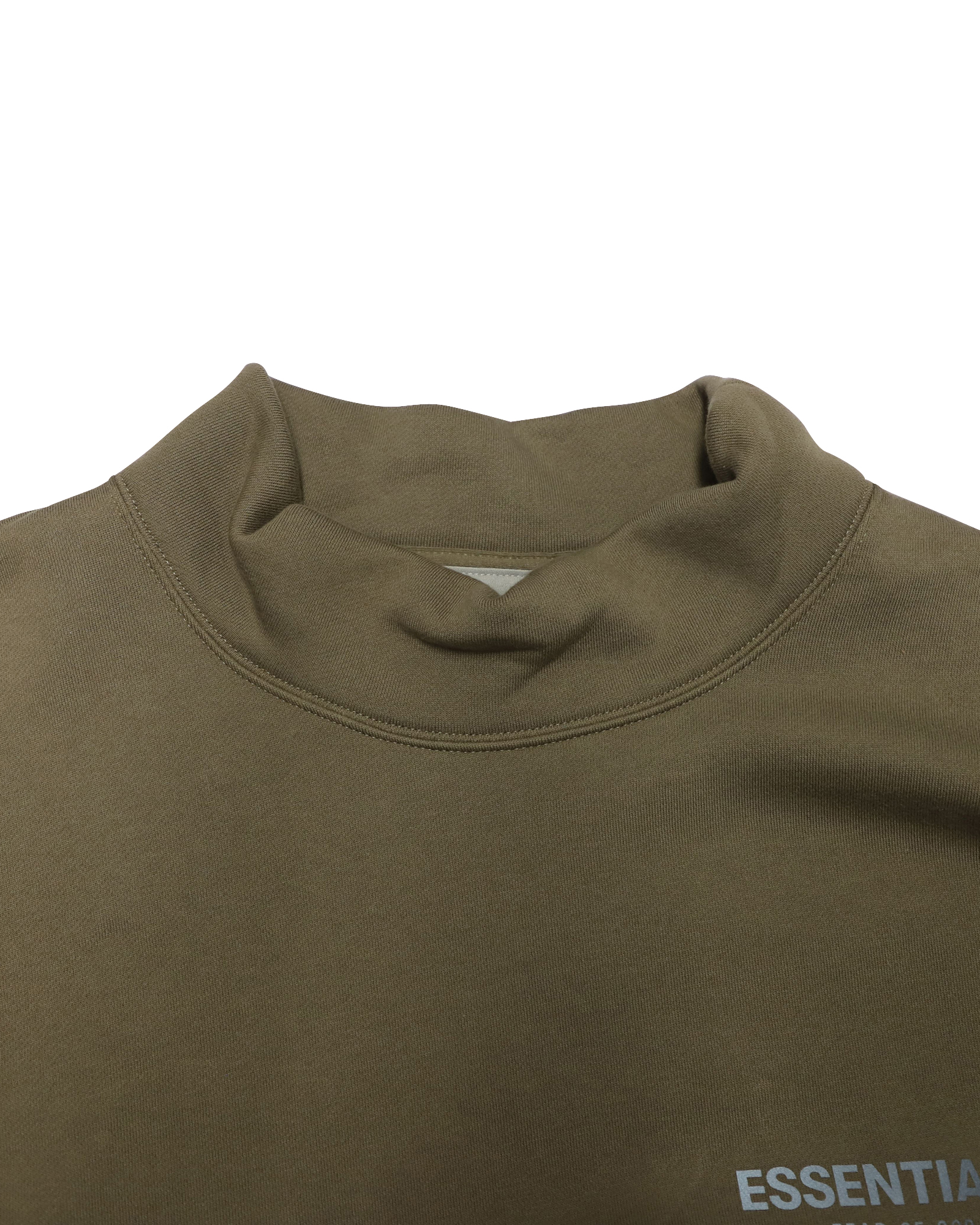 Men's Fear of God Khaki Mock Neck Sweatshirt Size XL green | khaki cotton