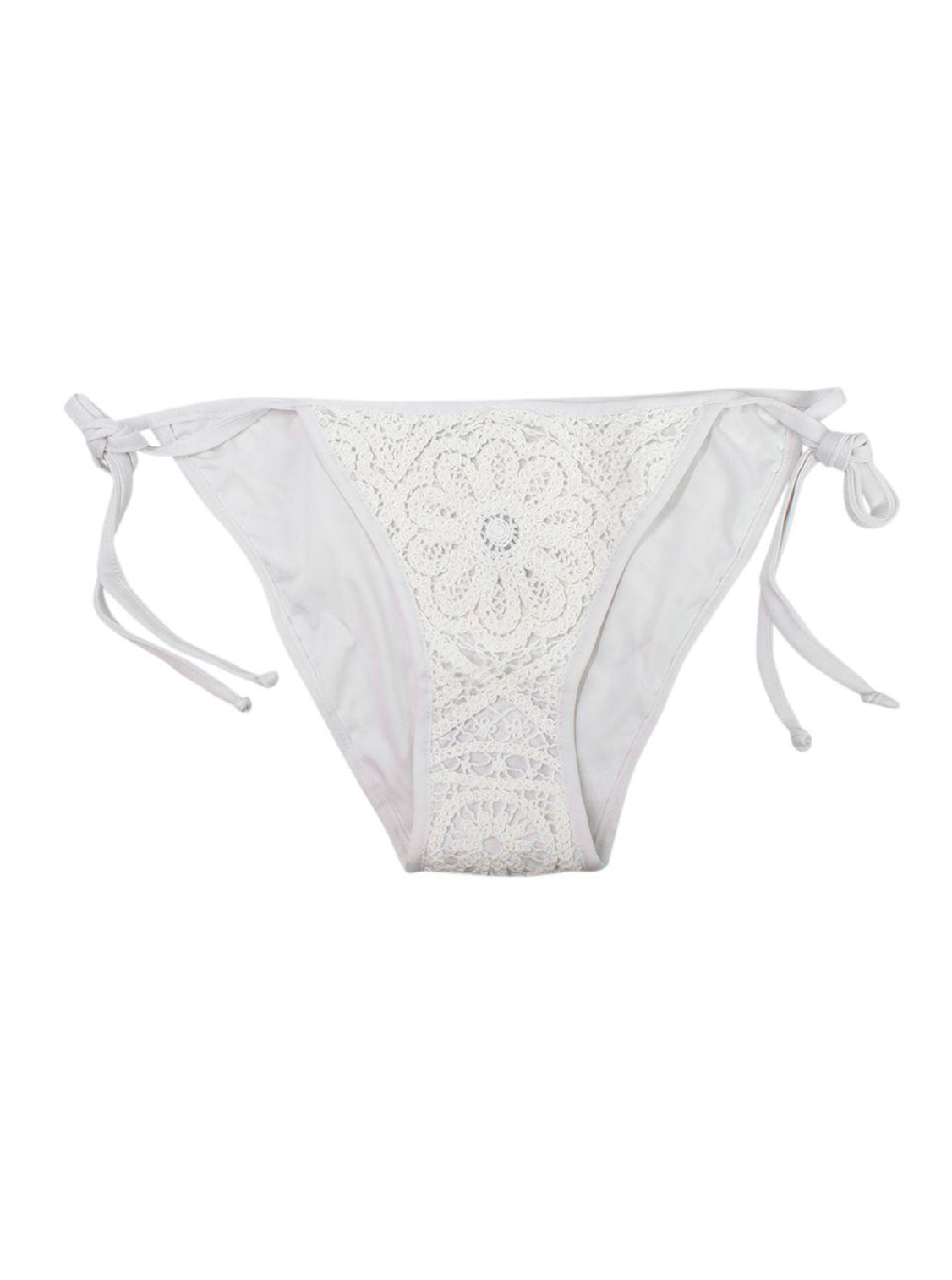 Borgo De Nor x Talia Collins White Crochet Divona Tie Bikini Size M polyester