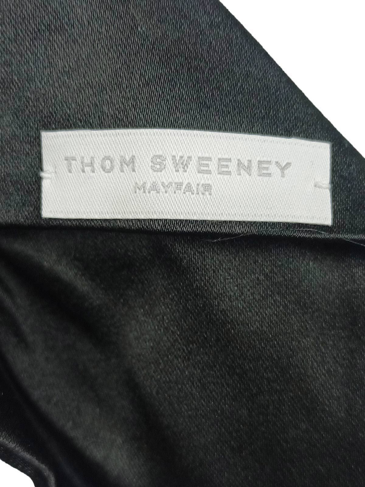 Men's Thom Sweeney Black silk-satin tie silk