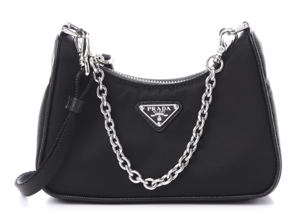 Preowned Prada Black Re-Issue Shoulder Bag poly