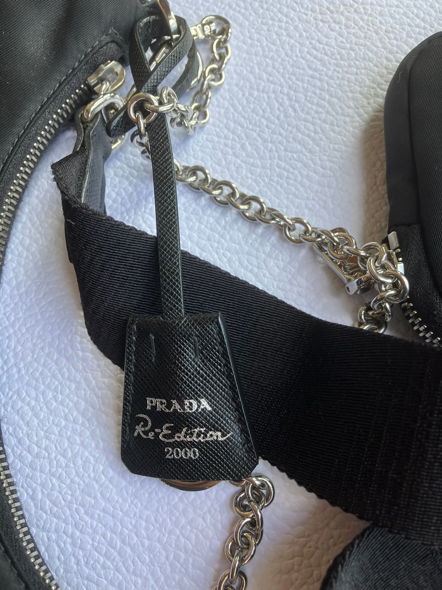 Preowned Prada Black Re-Issue Shoulder Bag poly