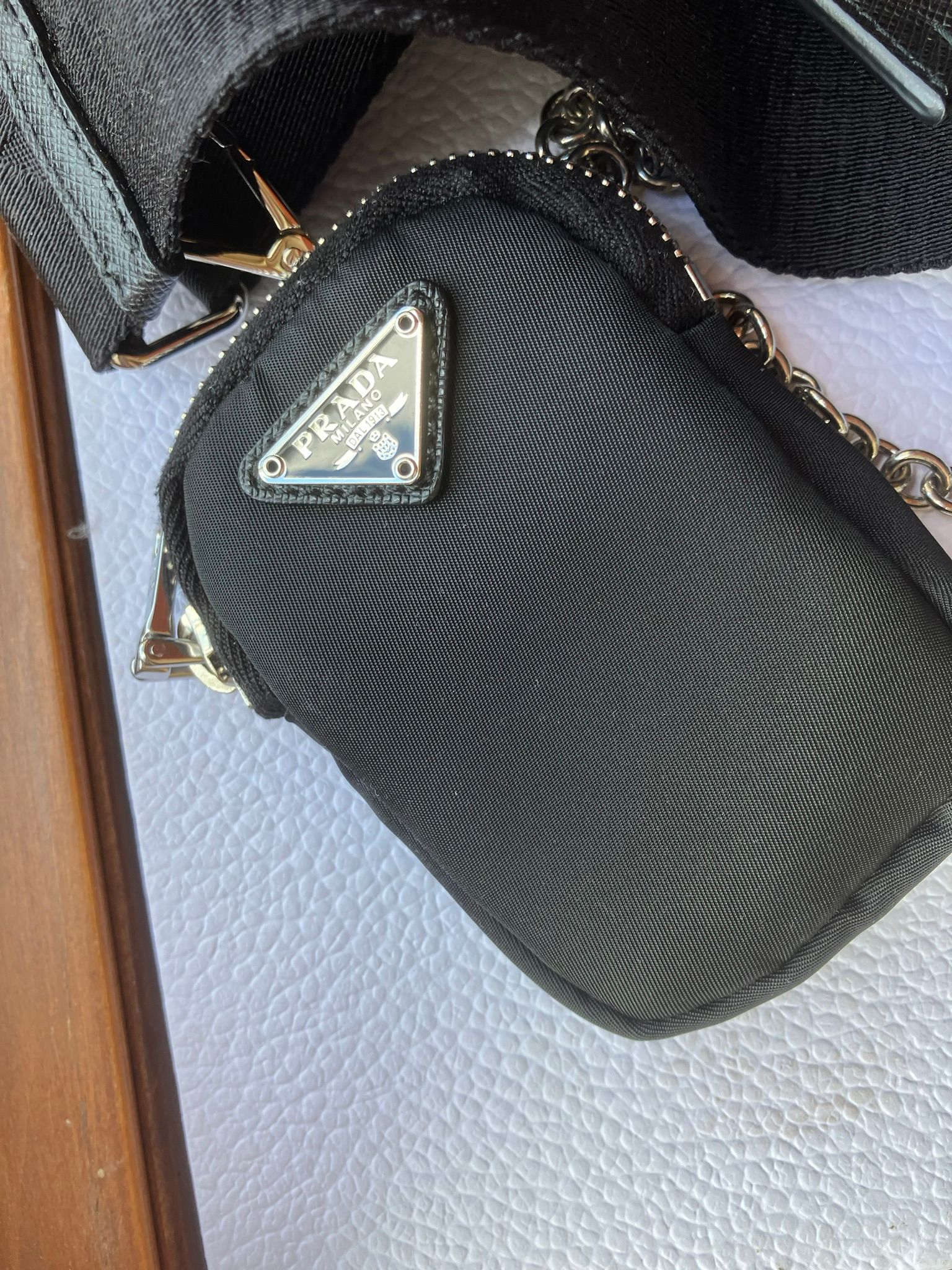 Preowned Prada Black Re-Issue Shoulder Bag poly