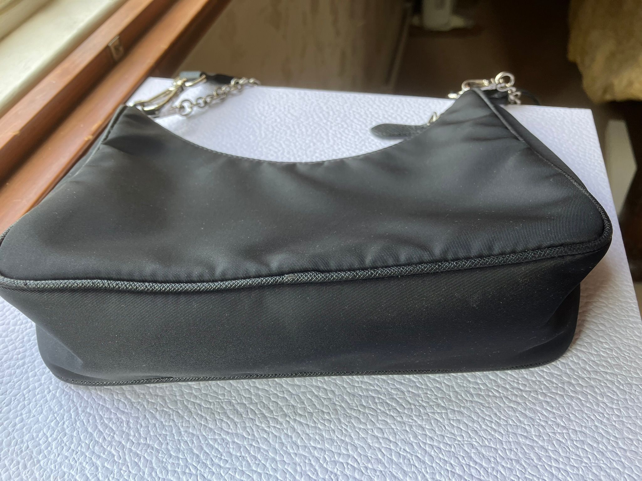 Preowned Prada Black Re-Issue Shoulder Bag poly