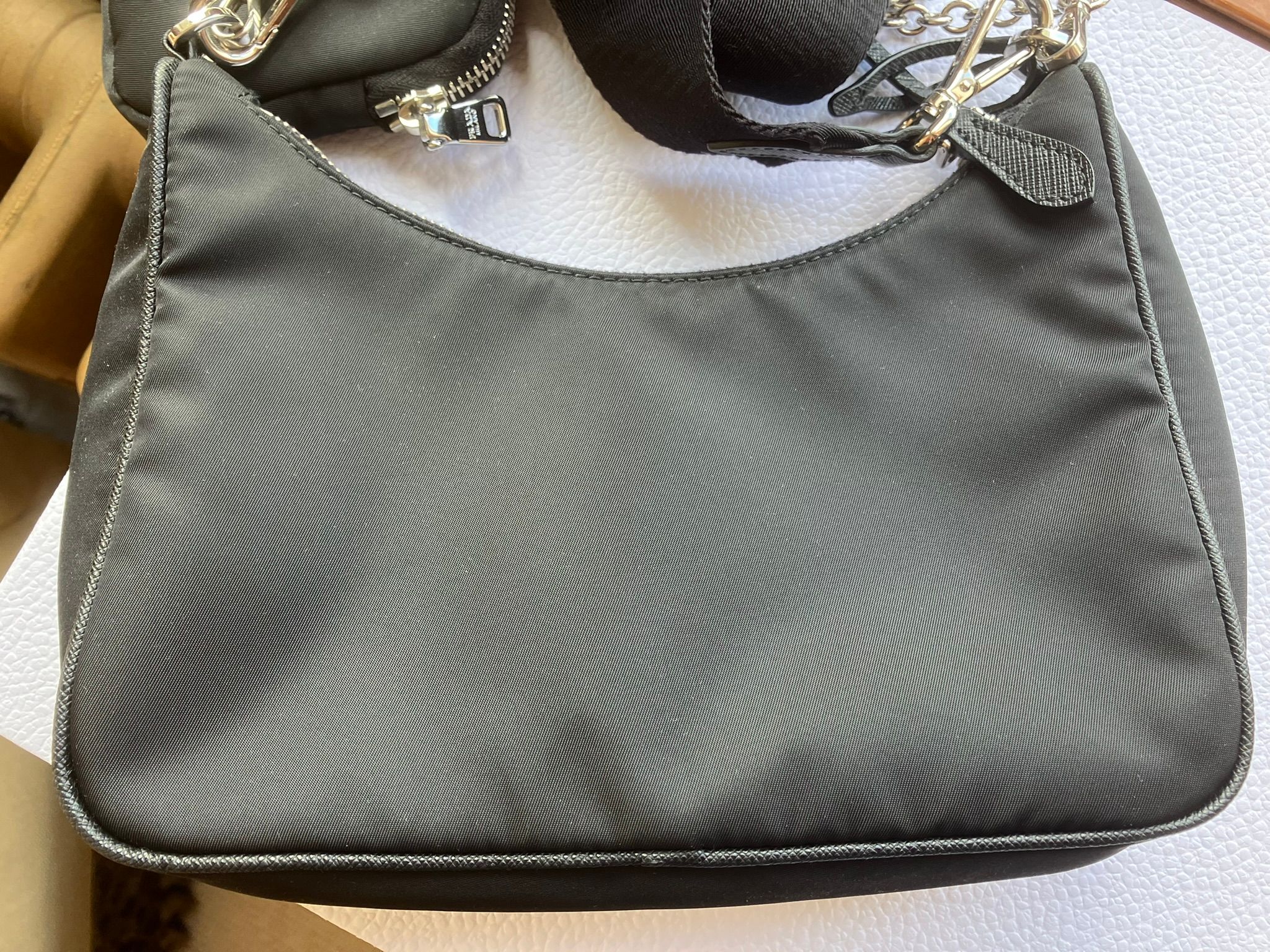 Preowned Prada Black Re-Issue Shoulder Bag poly