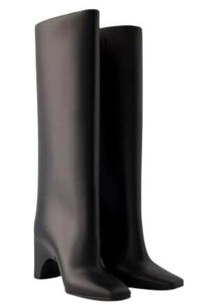 Coperni Black Rubber Bridge Knee High  Boots Size 39