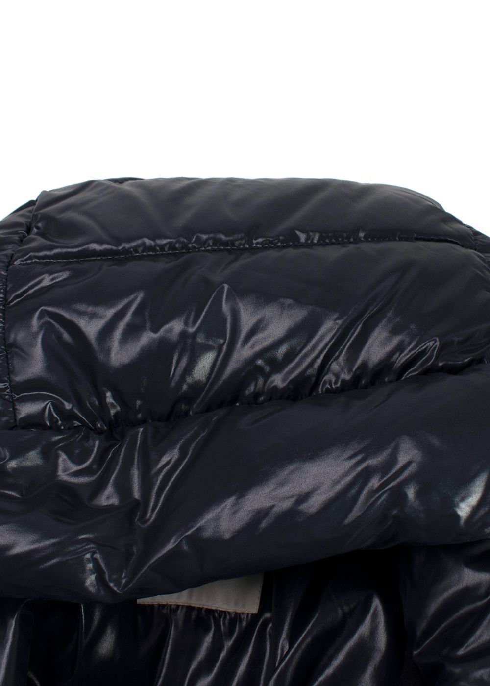 Preowned Moncler Navy Cerdus Wool Puffer Coat Size M