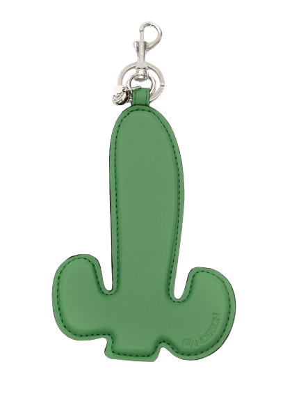 Men's JW Anderson Leather Cactus Green Keyring