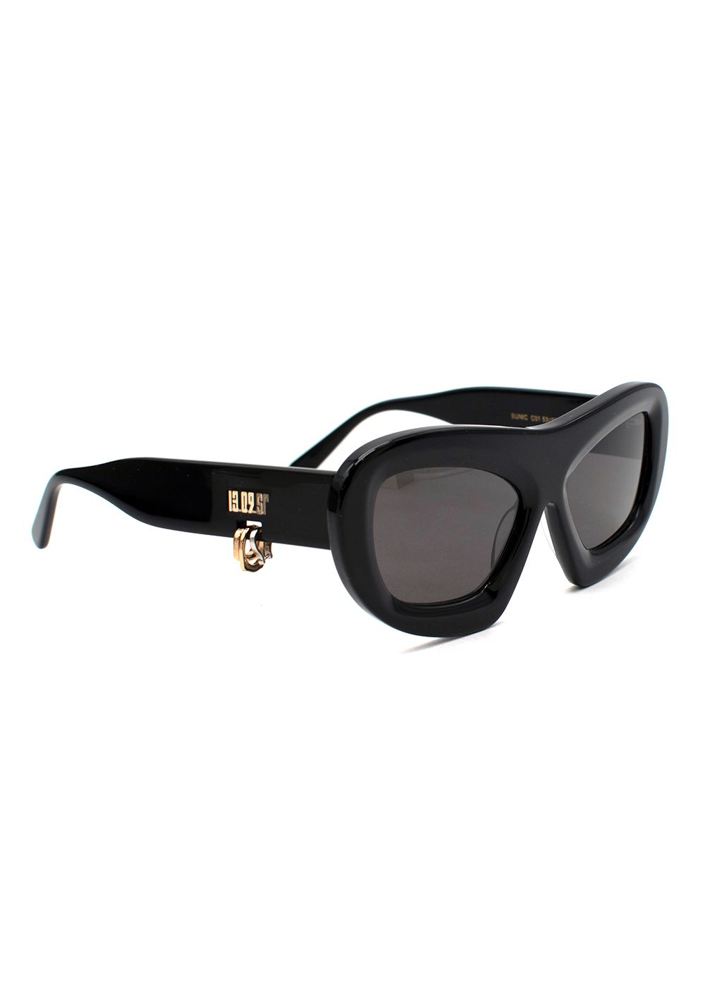 13 09 SR Sunic Black SUnglasses plastic