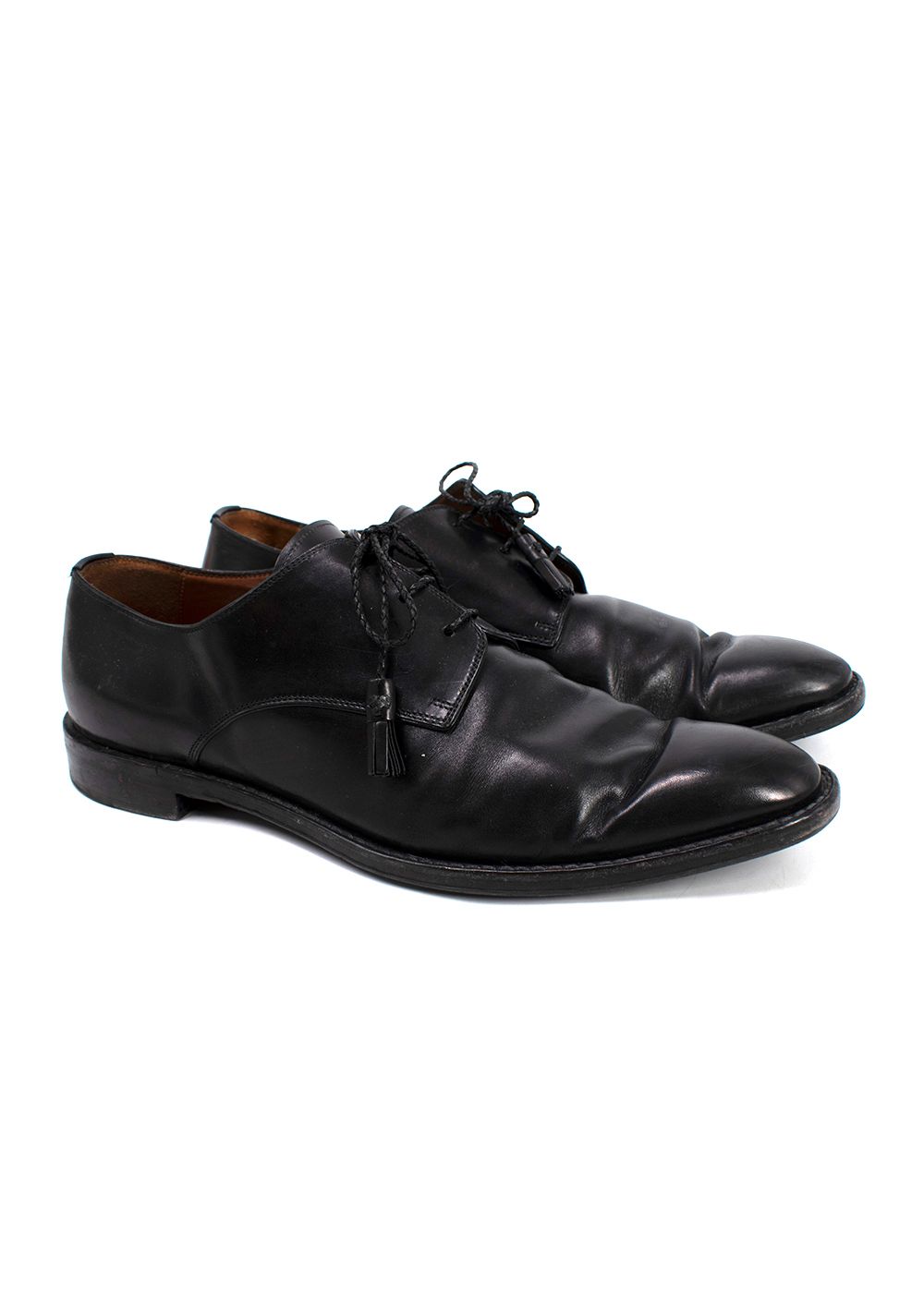 Men's Preowned Givenchy Black Leather Dress Shoes Size 44