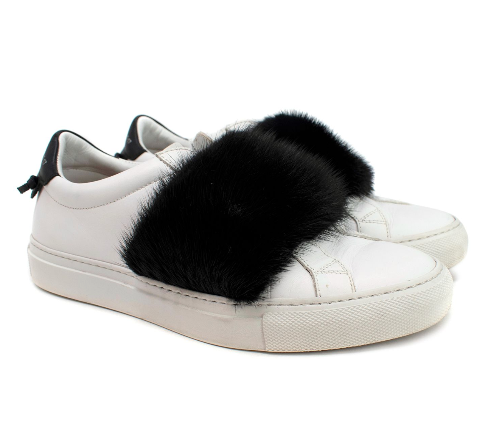 Givenchy White  Black Mink Urban Knots Trainers Size 36