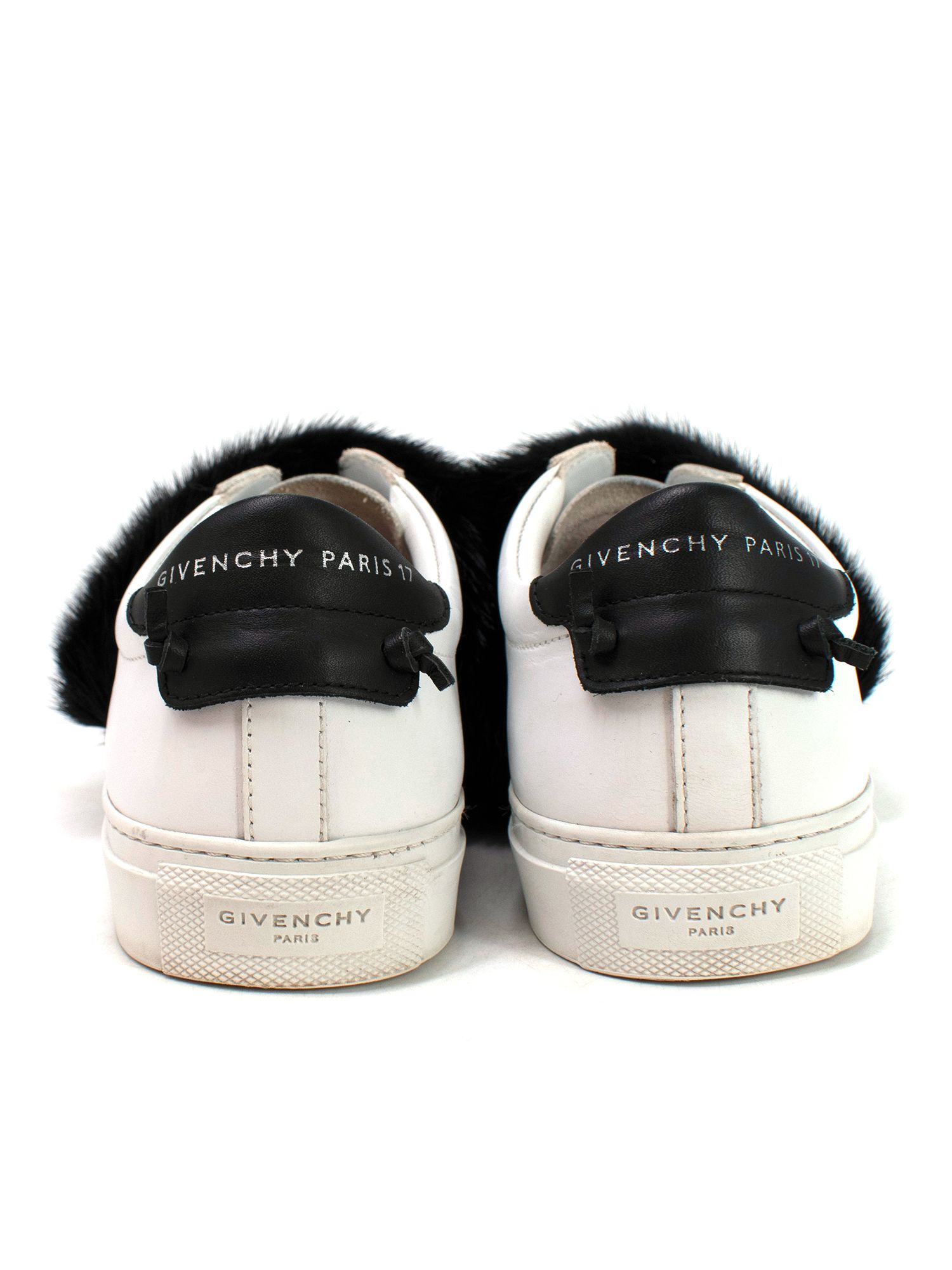 Givenchy White  Black Mink Urban Knots Trainers Size 36