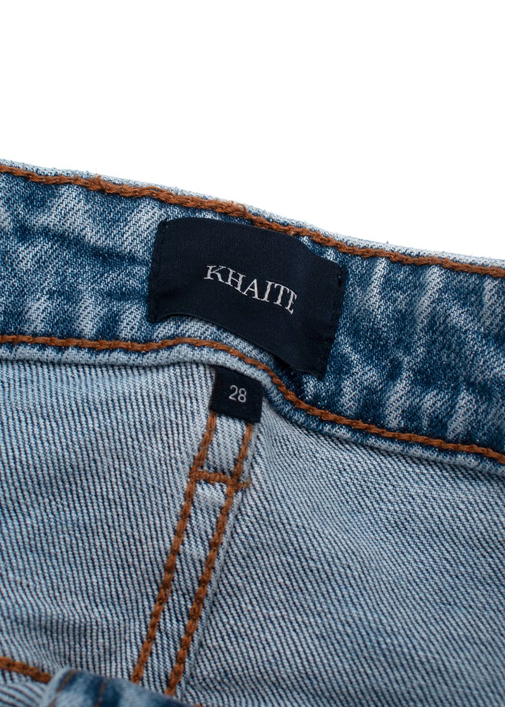 Preowned Khaite Blue Wash 'Abigail' Jeans Size 28/71 polyurethane/cotton