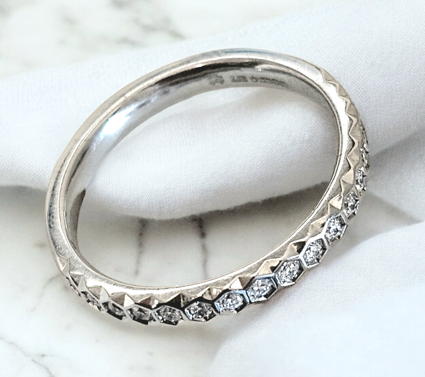 Preowned Andrew Geoghegan Diamond Platinum Ring