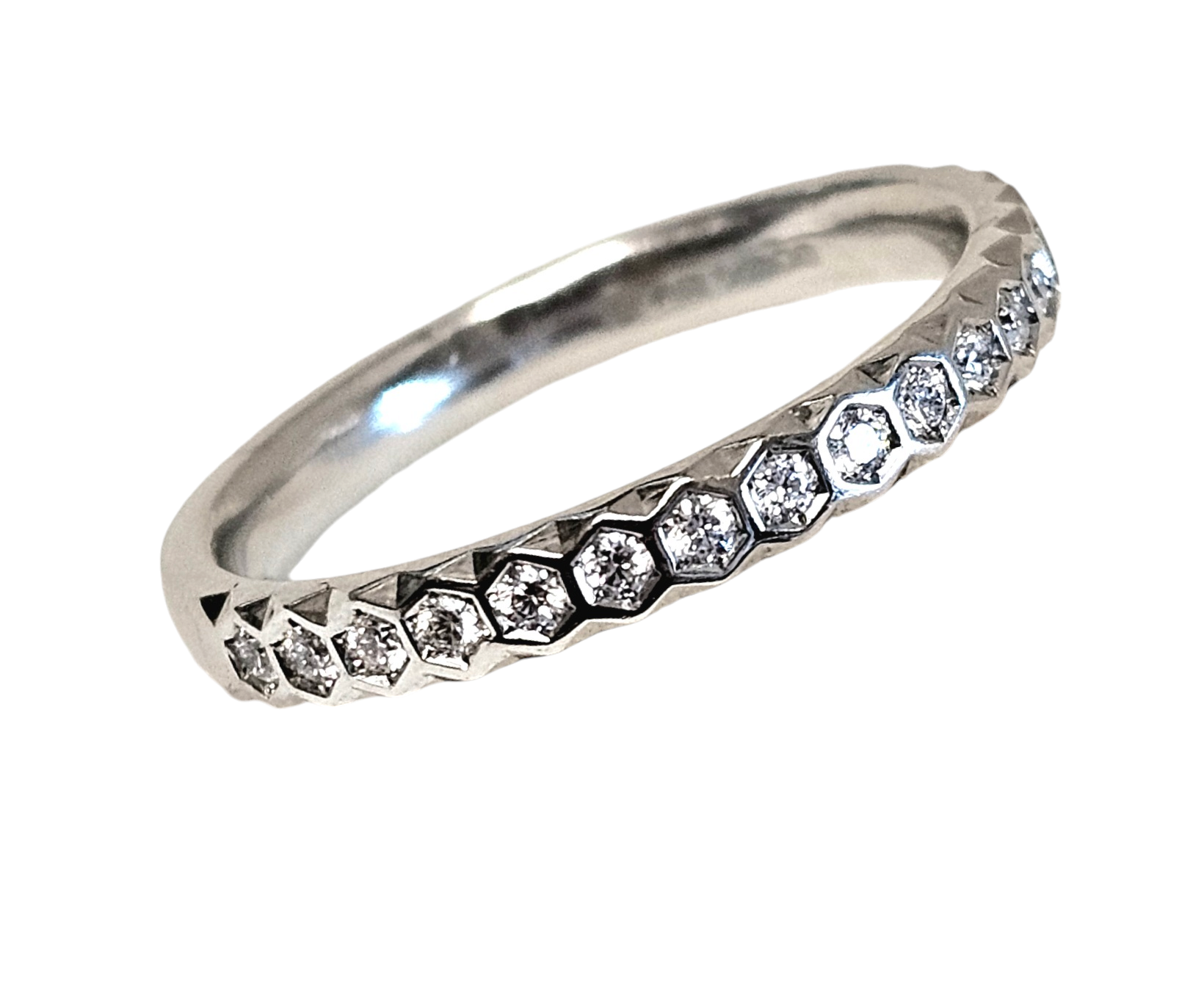 Preowned Andrew Geoghegan Diamond Platinum Ring