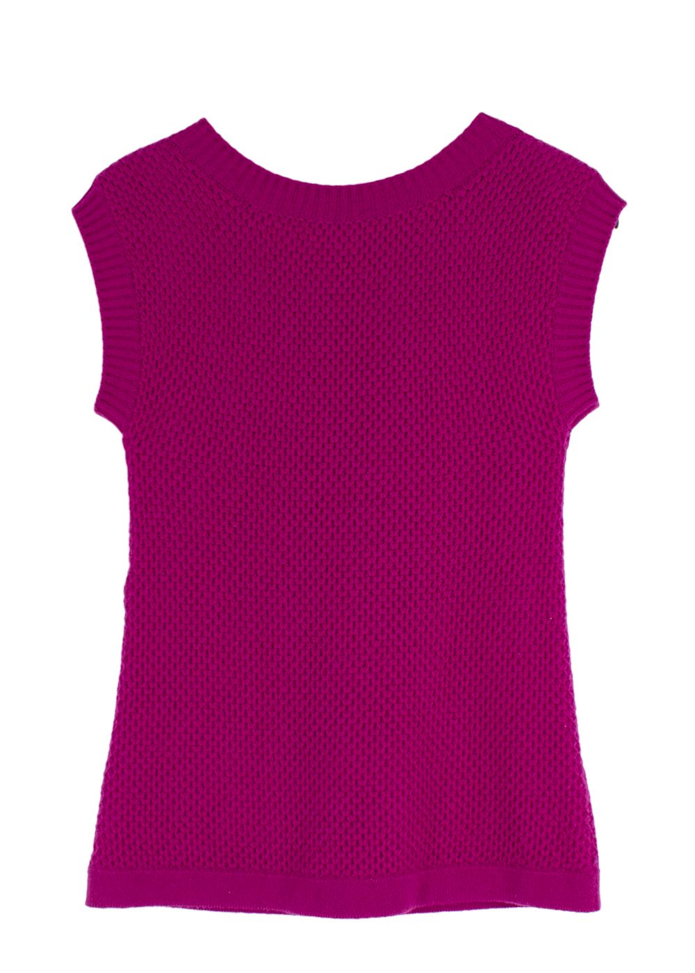 Preowned Chanel Magenta Cashmere Knit Top Size XS purple