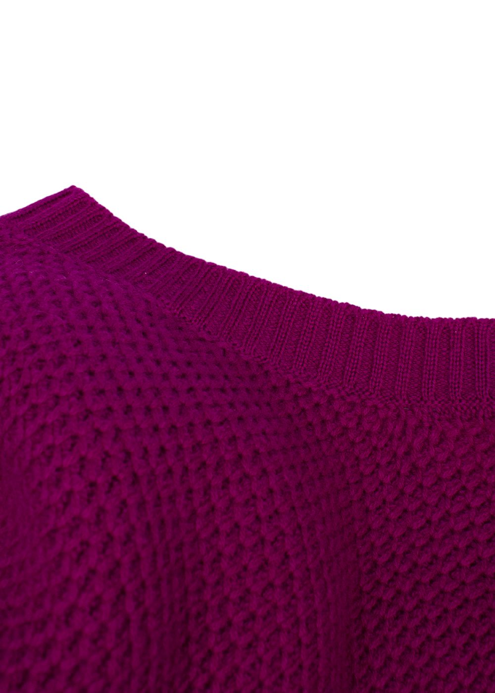 Preowned Chanel Magenta Cashmere Knit Top Size XS purple