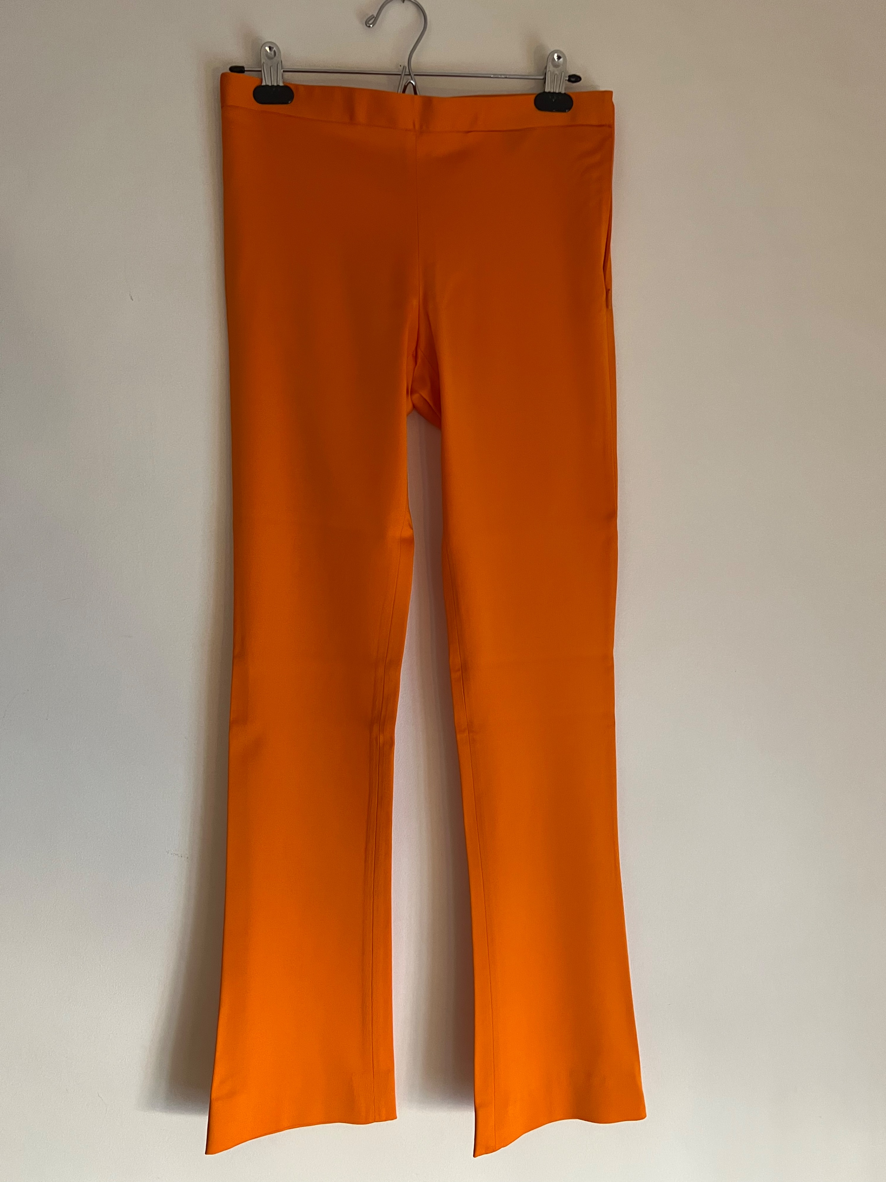 Versace Orange Flared Pants Size S viscose