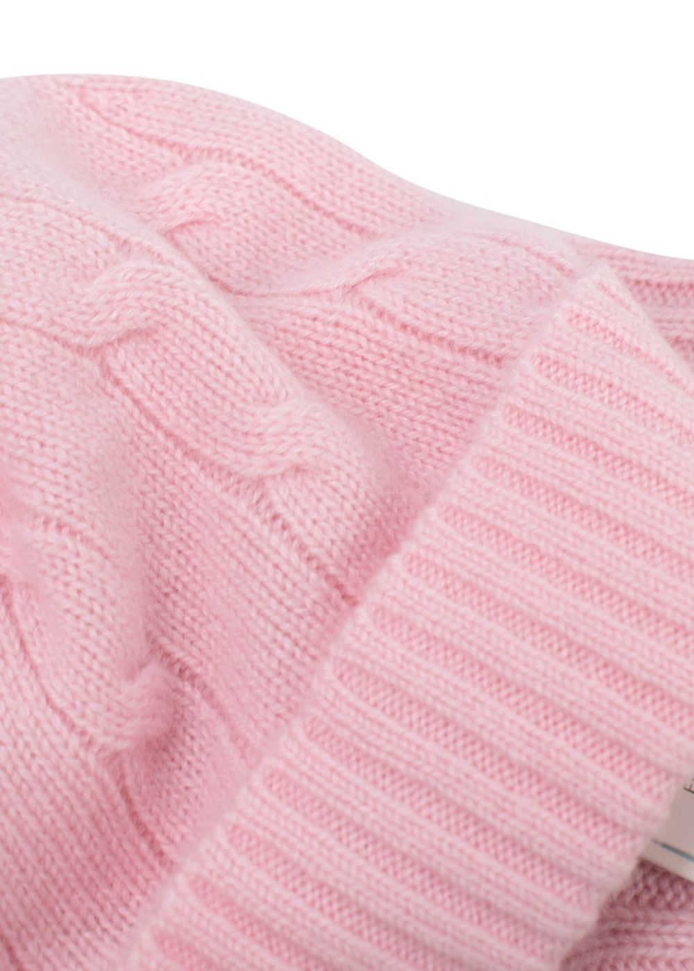 Boys Ralph Lauren Pink Cashmere Cable Knit Hat  Booties Set Size 6-9 Months light pink