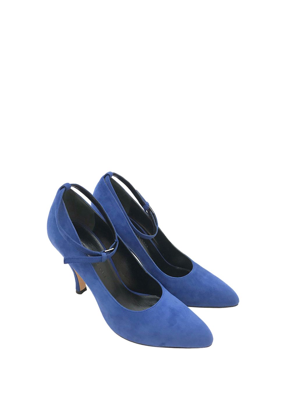 Christopher Kane Blue Suede Ankle Strap Pumps Size 37 leather