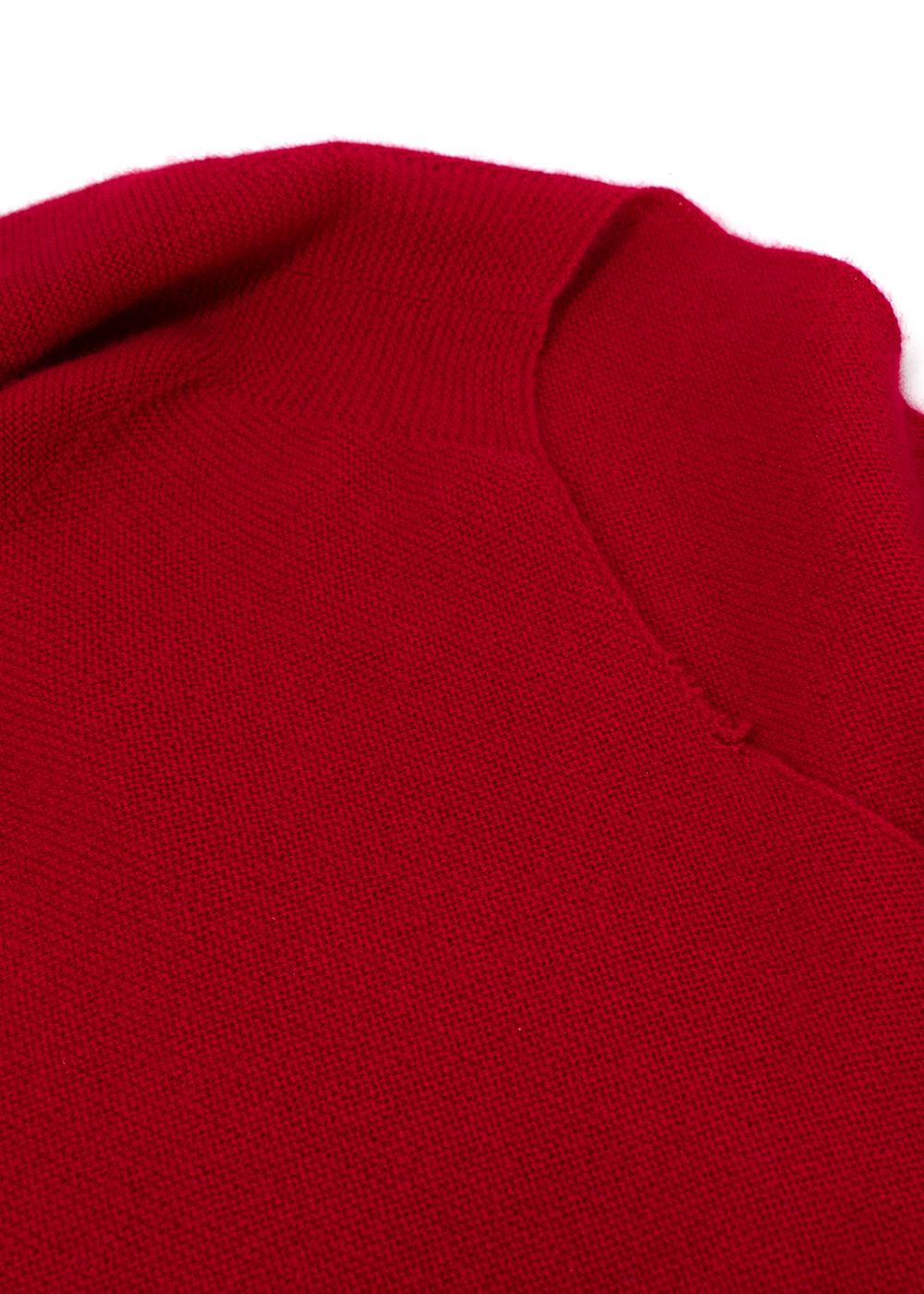 Preowned Marina Rinaldi Red Cashmere Jumper Size L