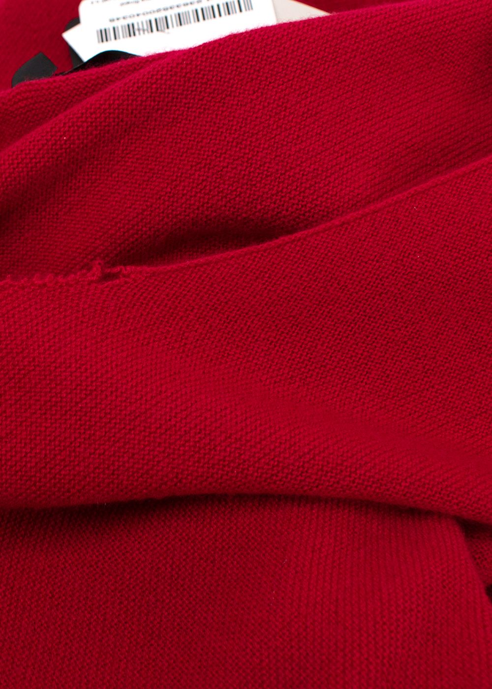 Preowned Marina Rinaldi Red Cashmere Jumper Size L